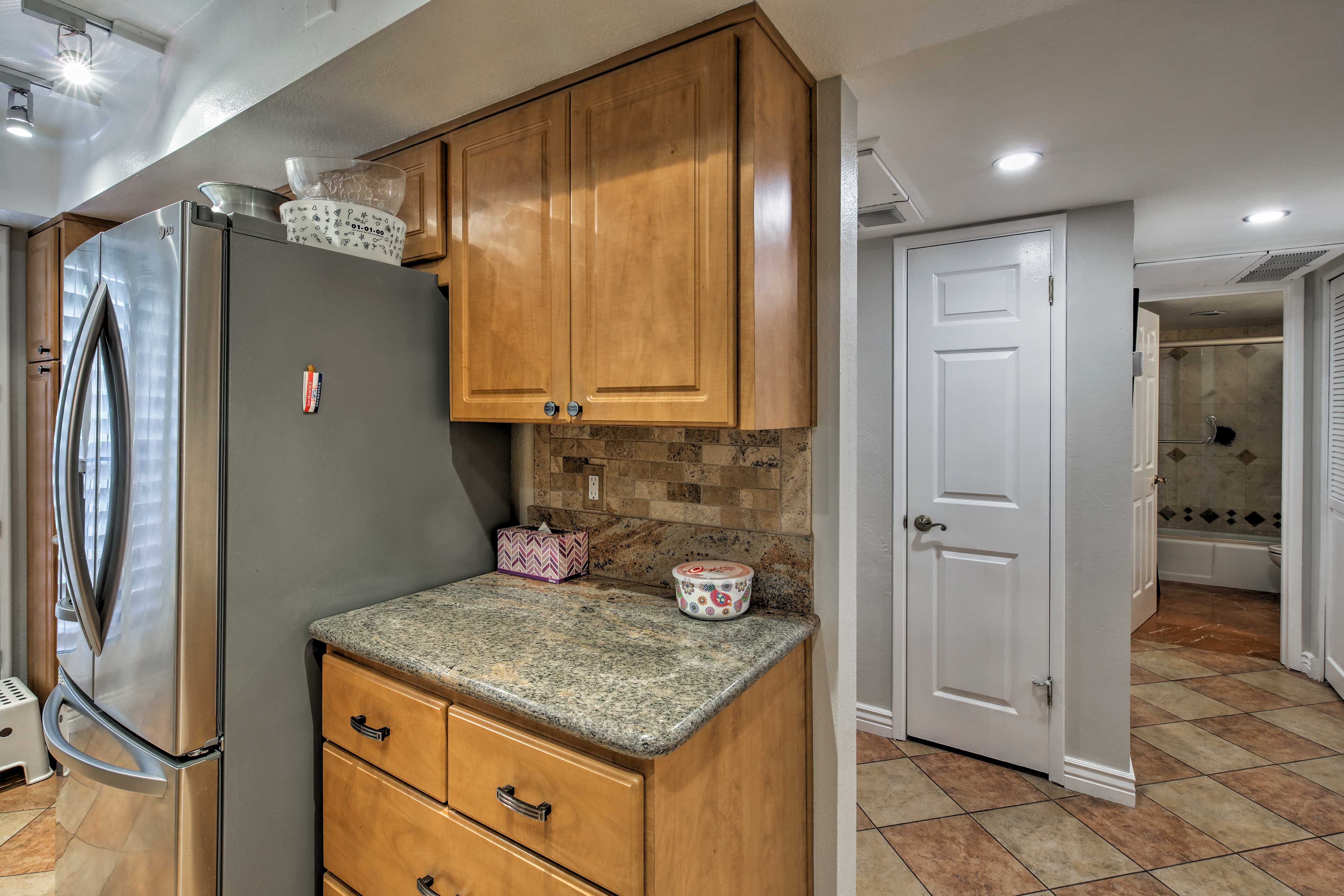 The first full bathroom lies just down the hall.