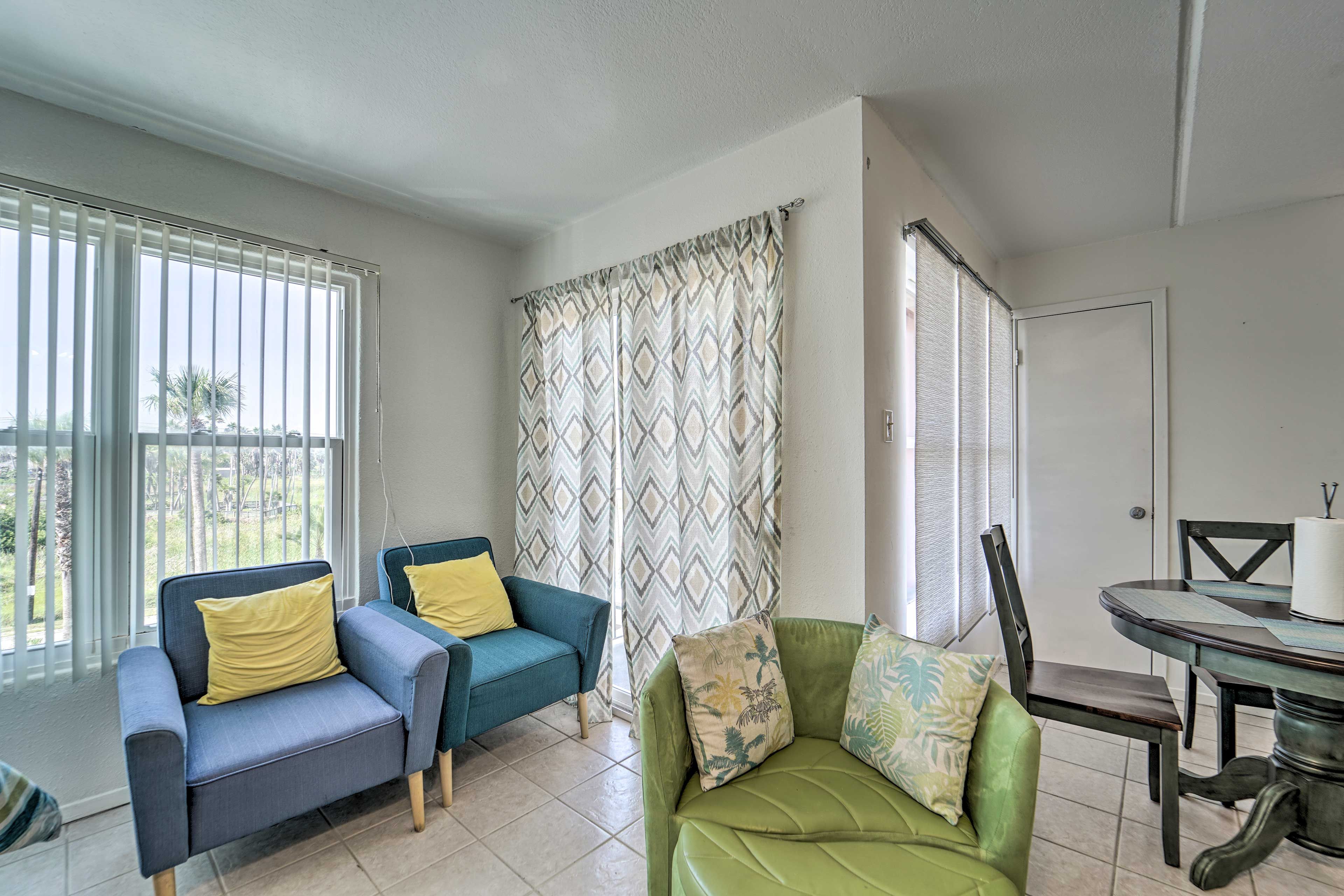 Head onto the private balcony for a little relaxation!