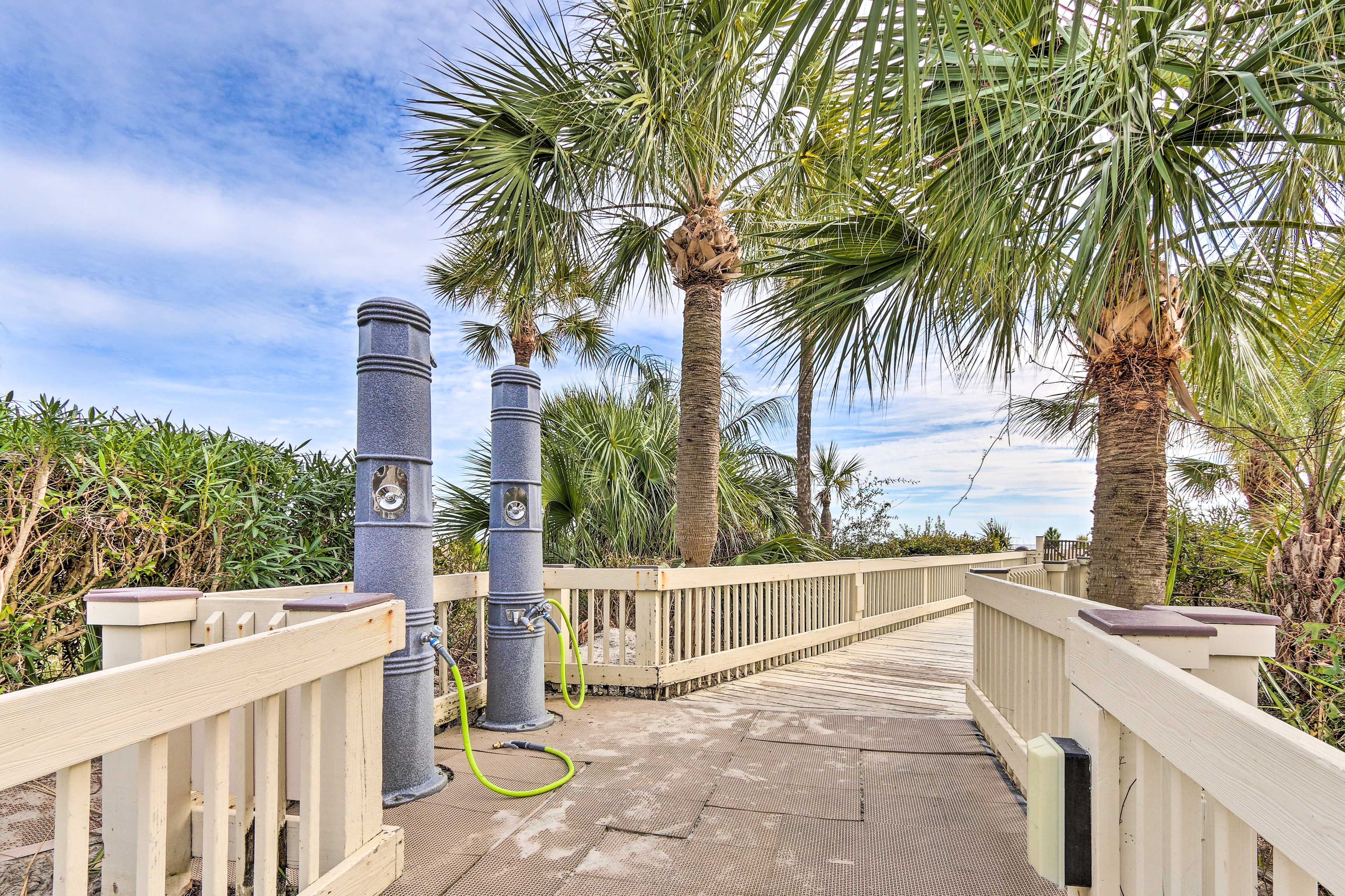 Walkway to Beach | Outdoor Showers