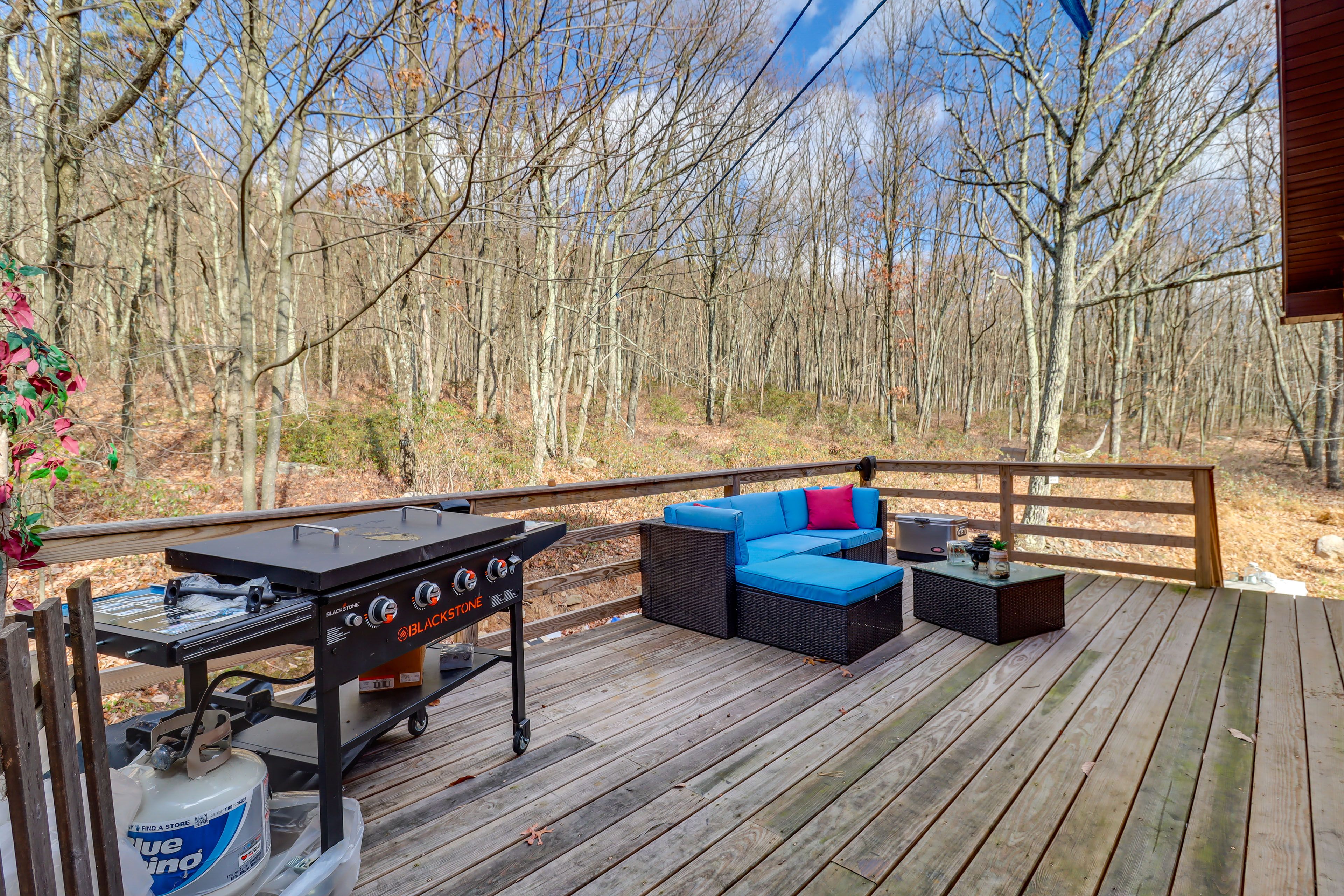 Spacious Deck | Forest Views