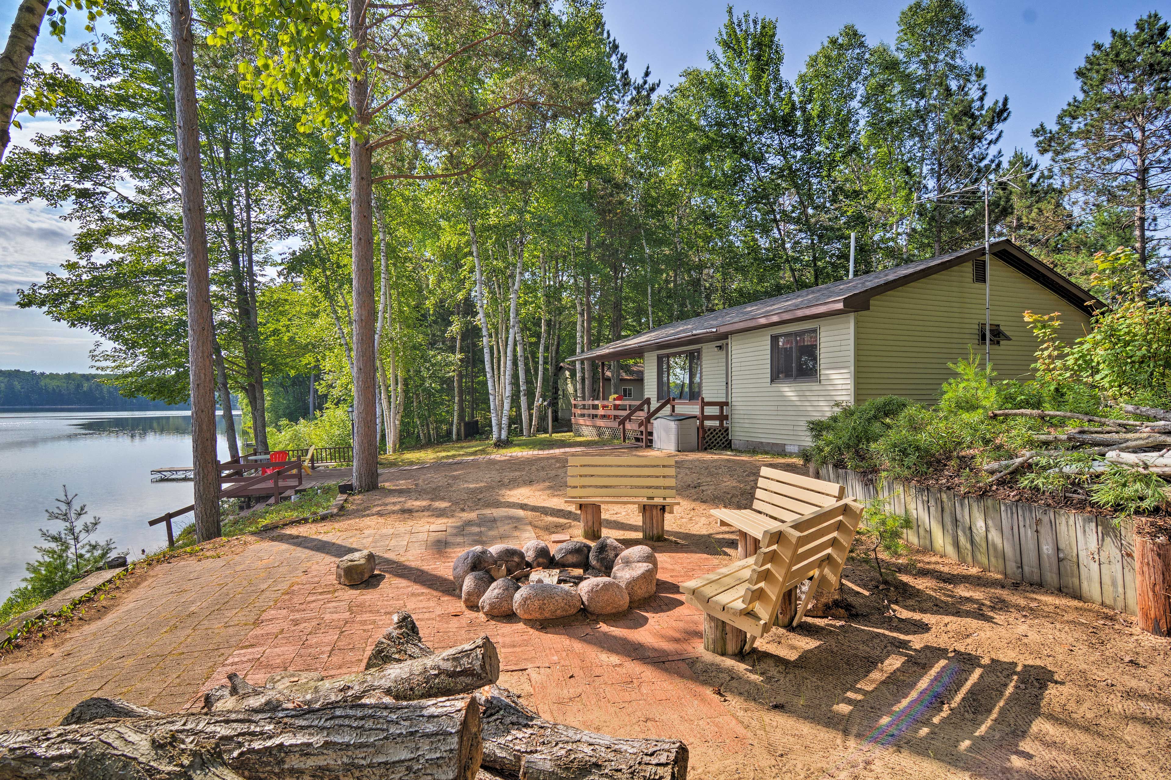 Manistique Vacation Rental Cabin | 2BR | 1BA | Stairs to Access