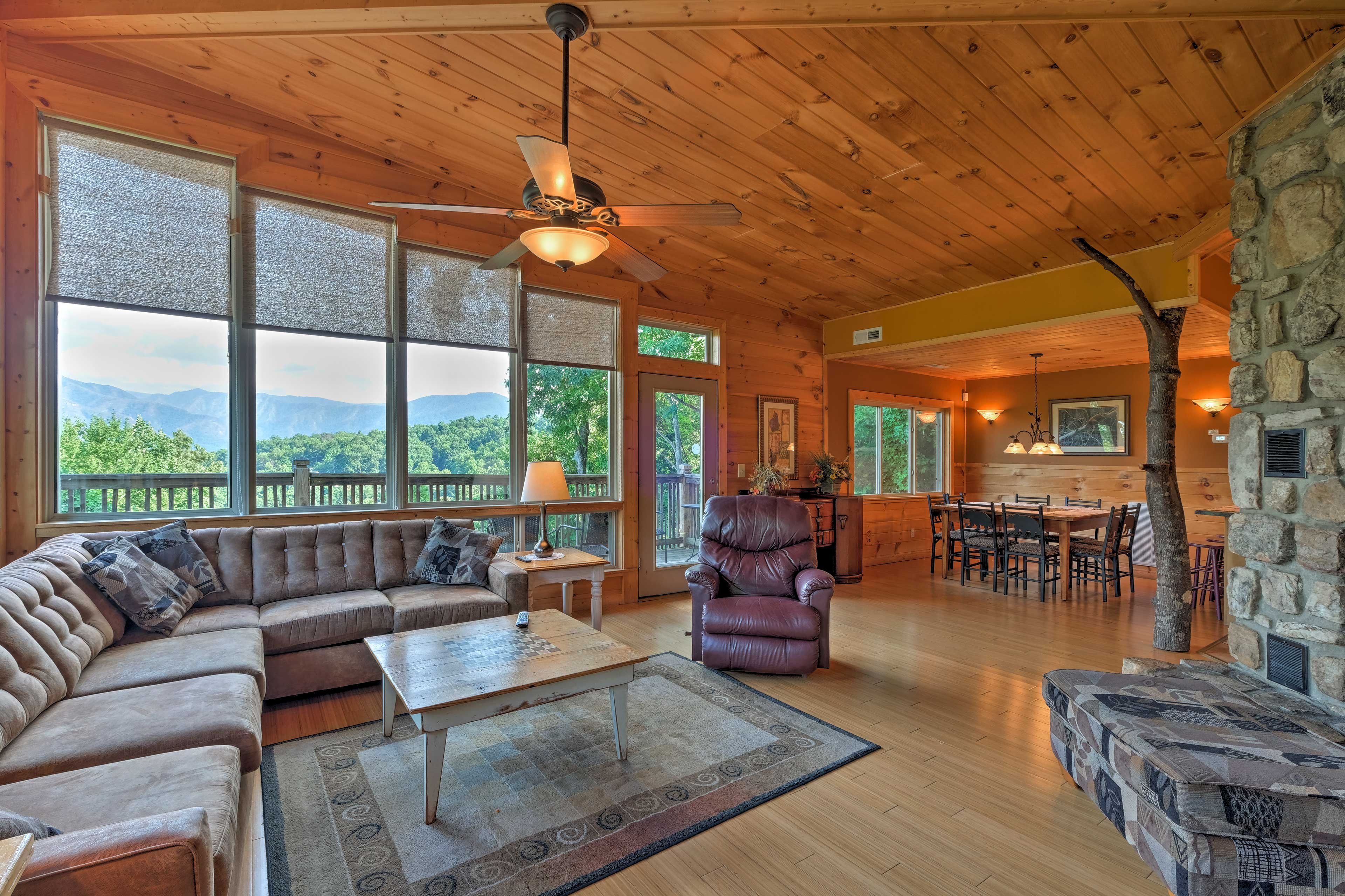 Explore the Smoky Mountains from this Gatlinburg vacation rental cabin.