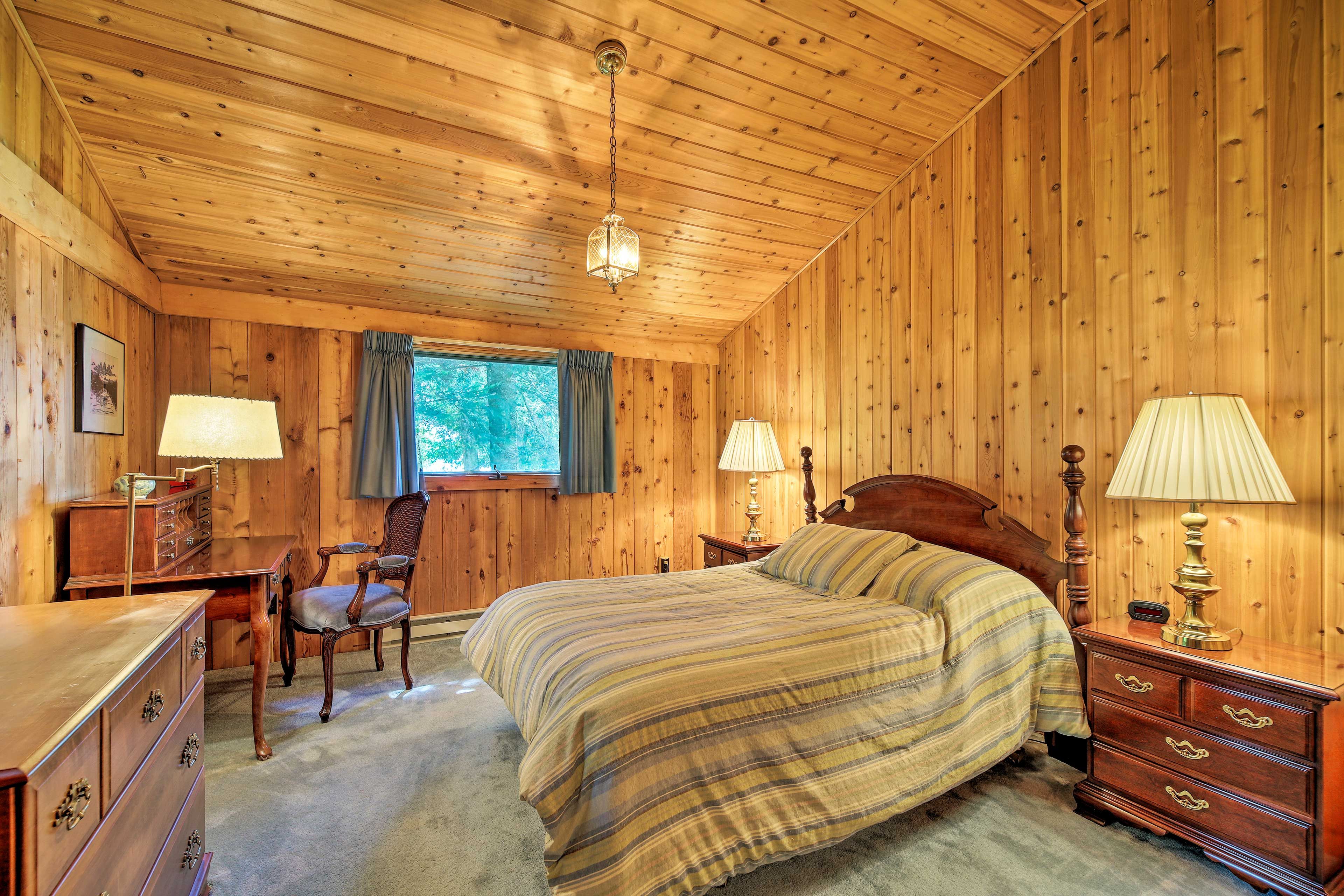 The cottage includes 4 private bedrooms.