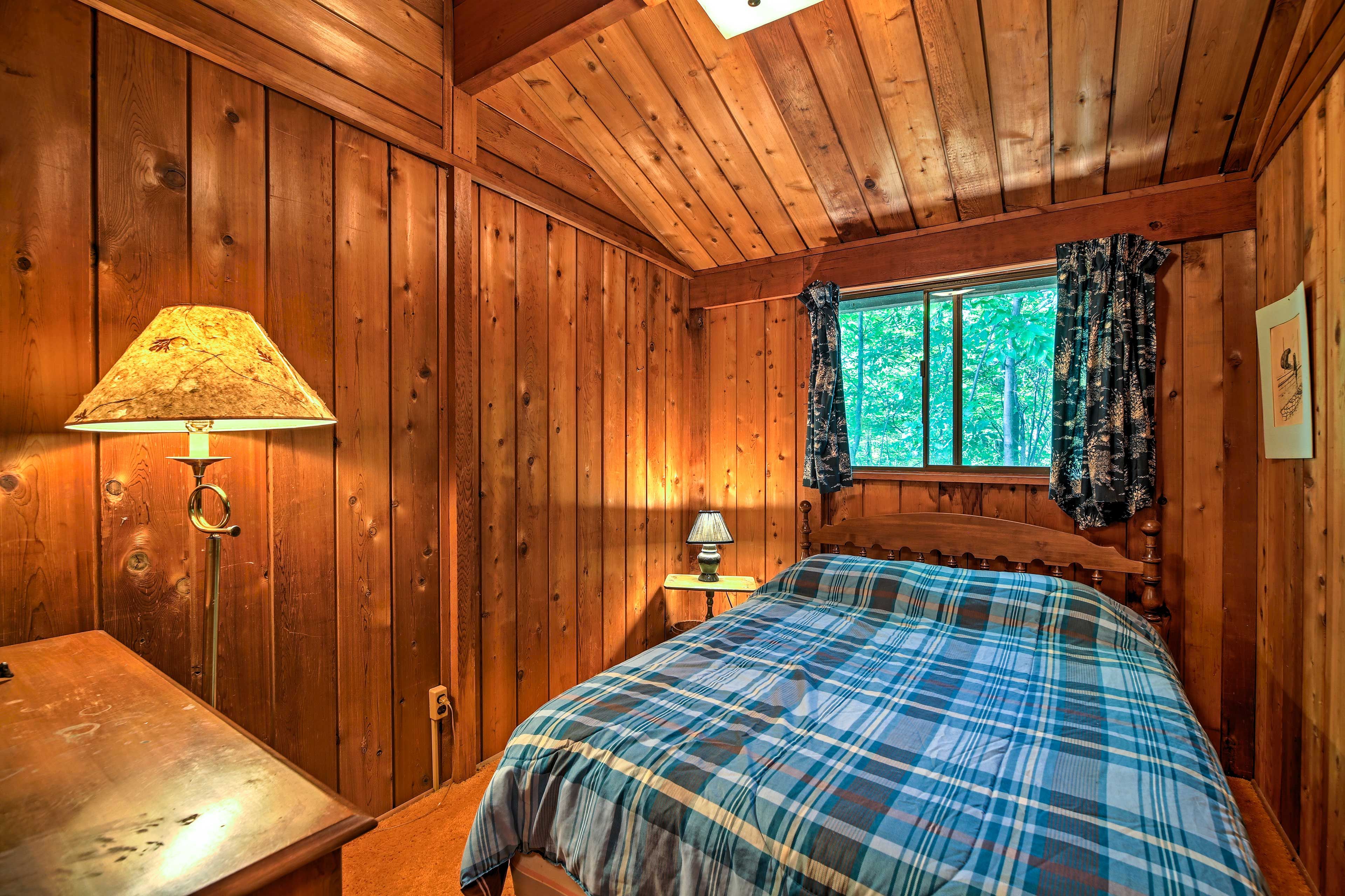 Three of the four bedrooms include full beds.