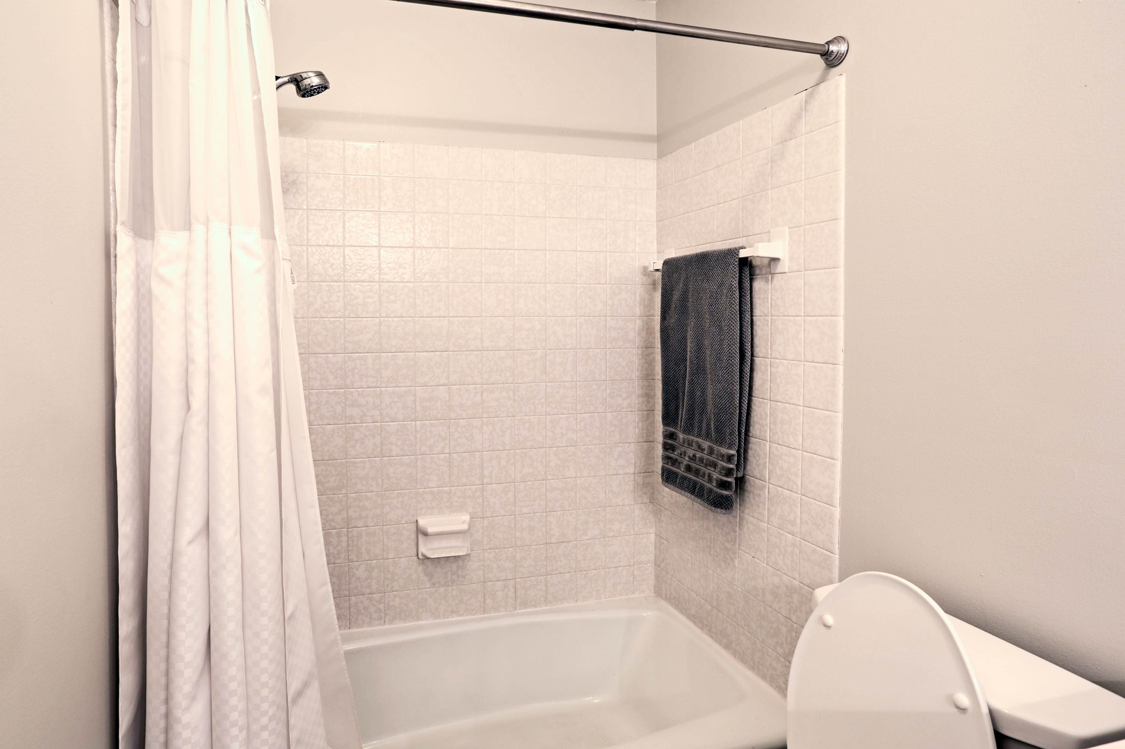 Rinse off in the shower/tub combo before bed.