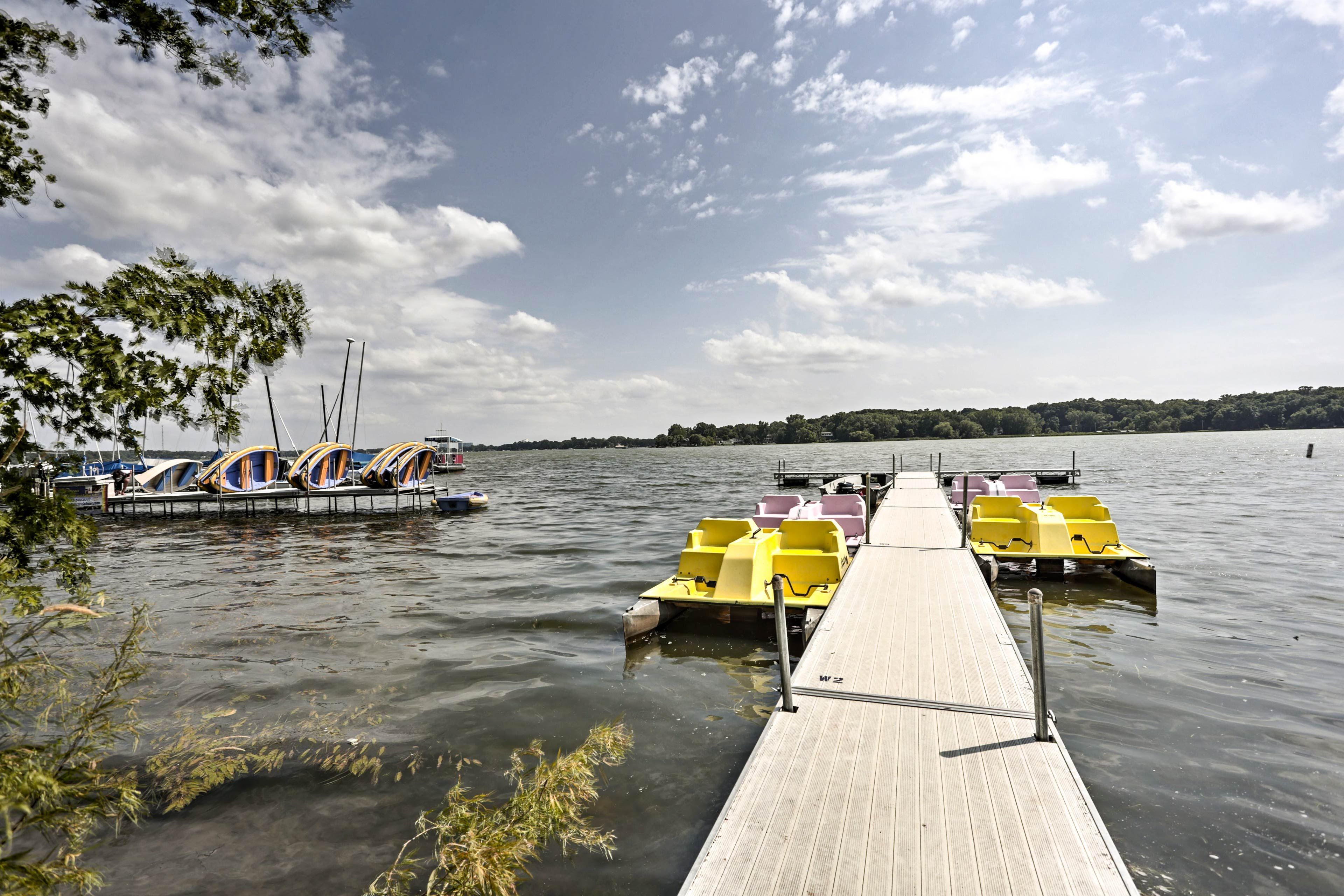 Explore the lake via pedal boat, kayak, or paddleboard.