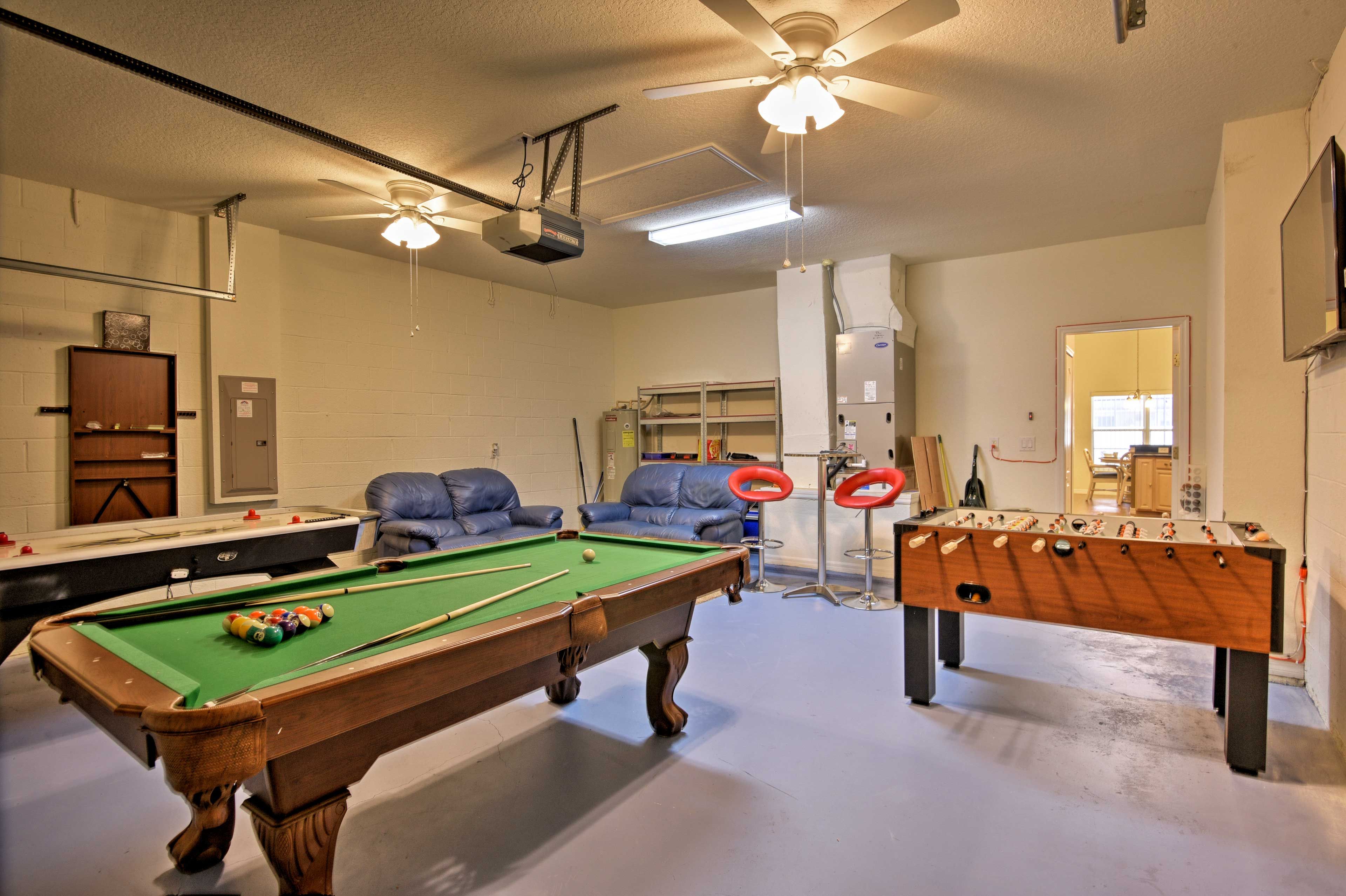 Garage | Game Room | Foosball | Pool | Air Hockey