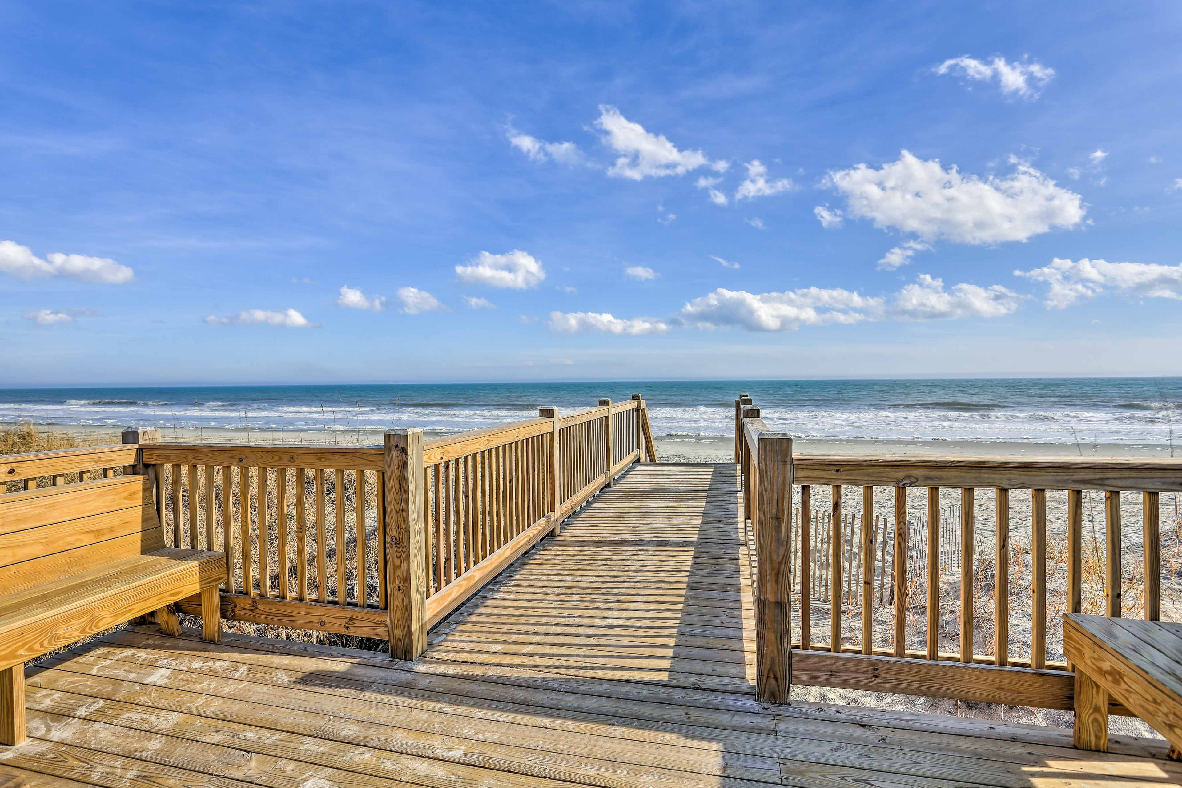 The beach is less than 10 minutes away!