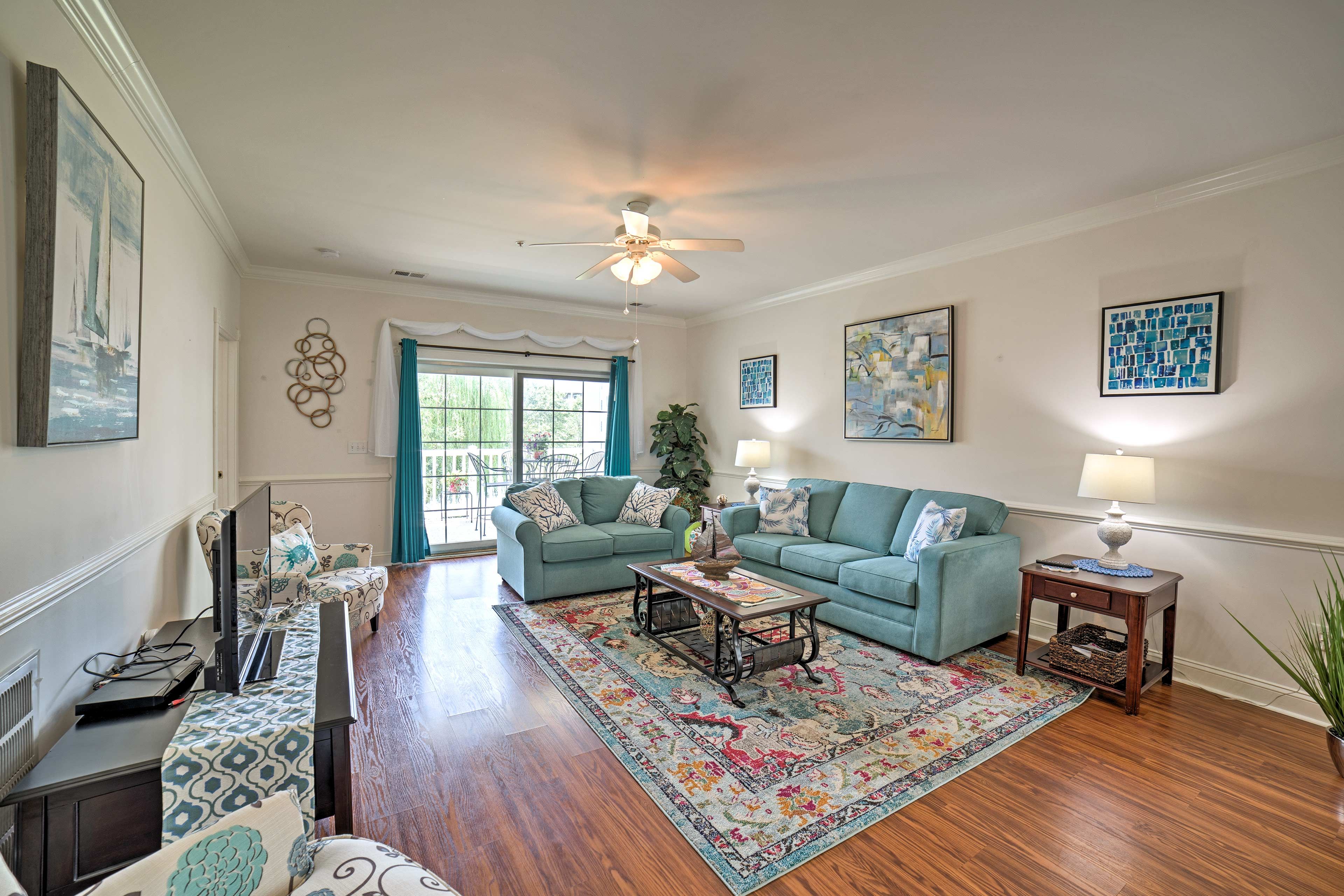 The light and airy interior features 3 bedrooms and 2 bathrooms.