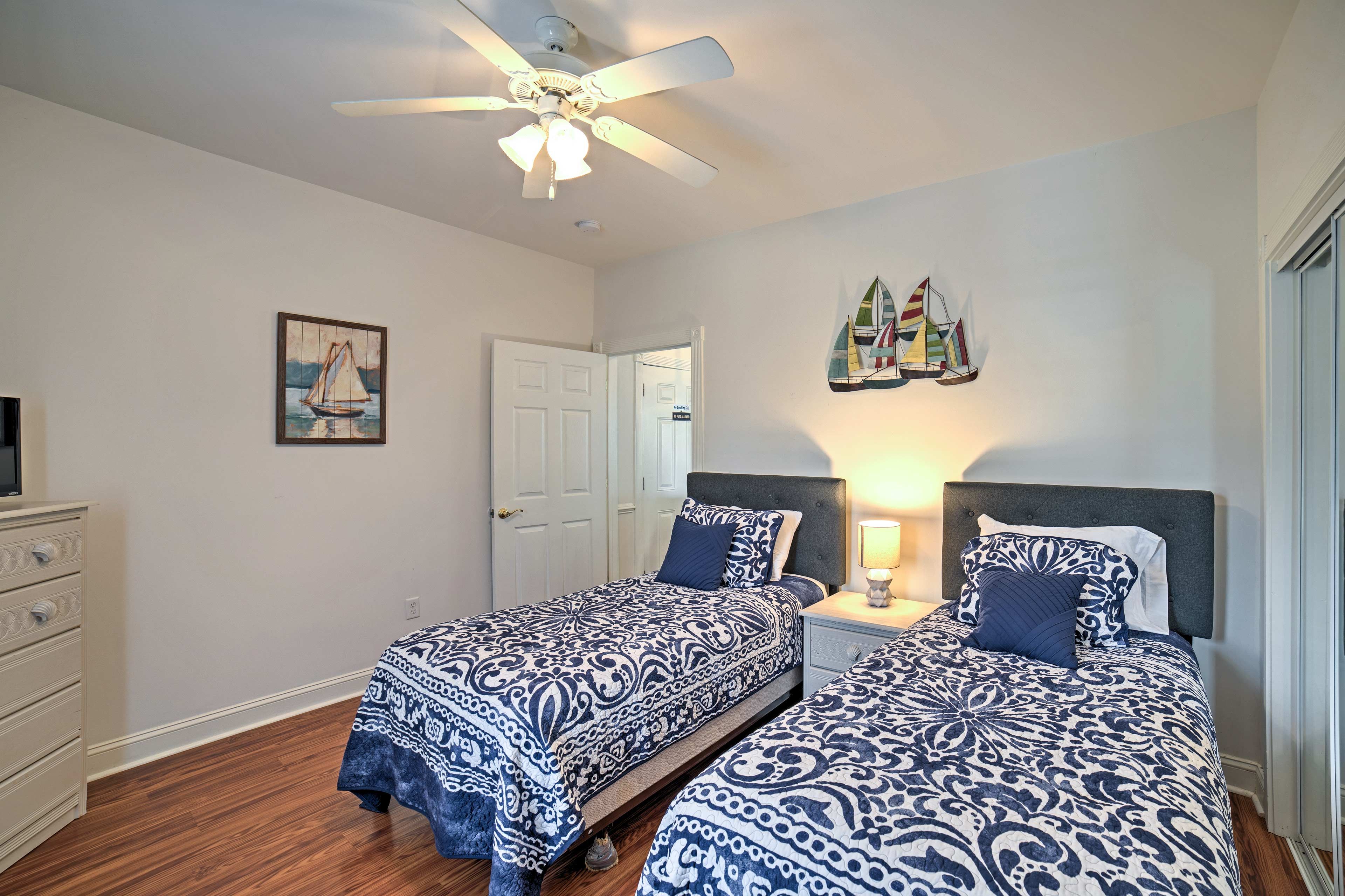 Hardwood floors flow throughout the home.