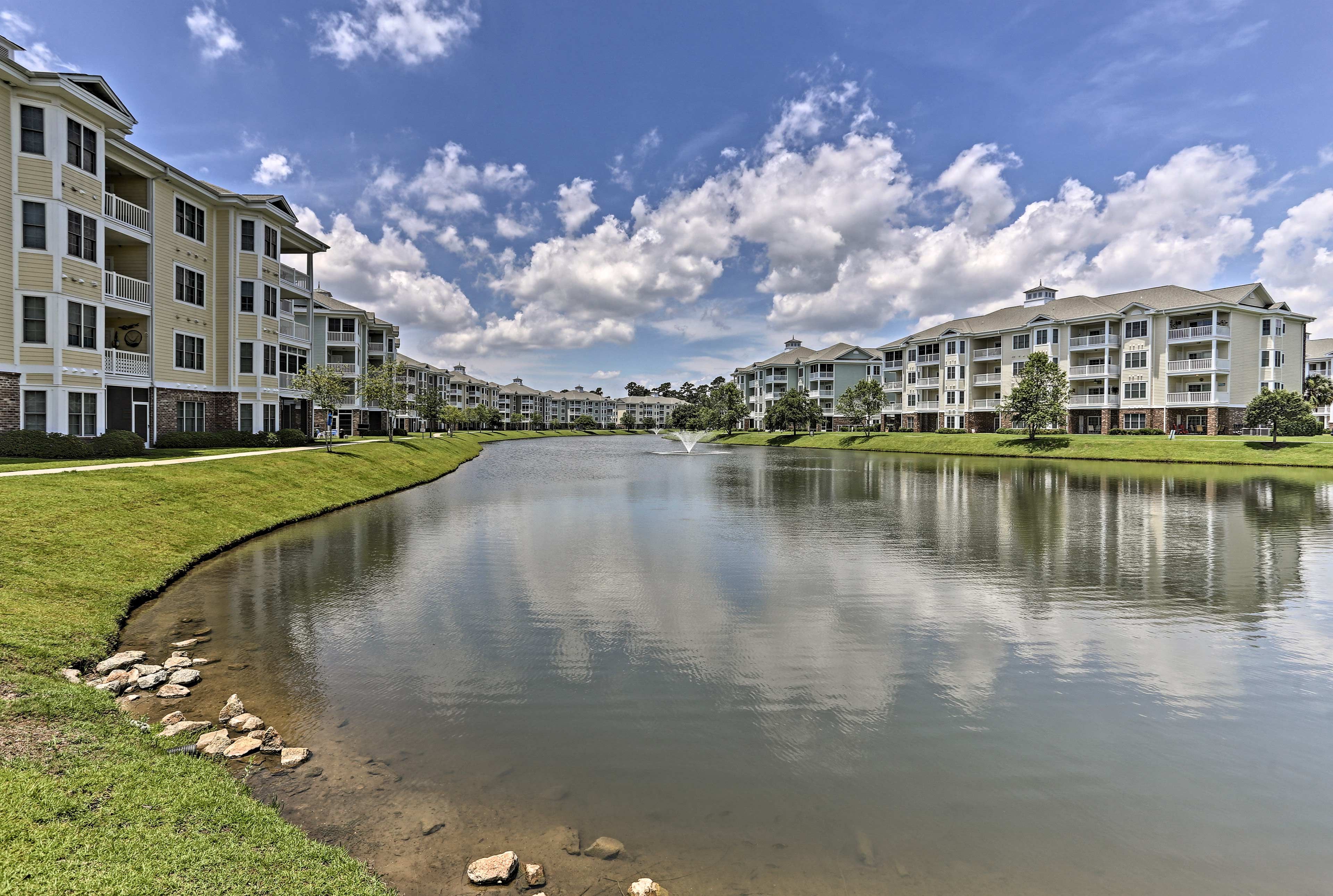 Take an afternoon stroll around the scenic grounds.