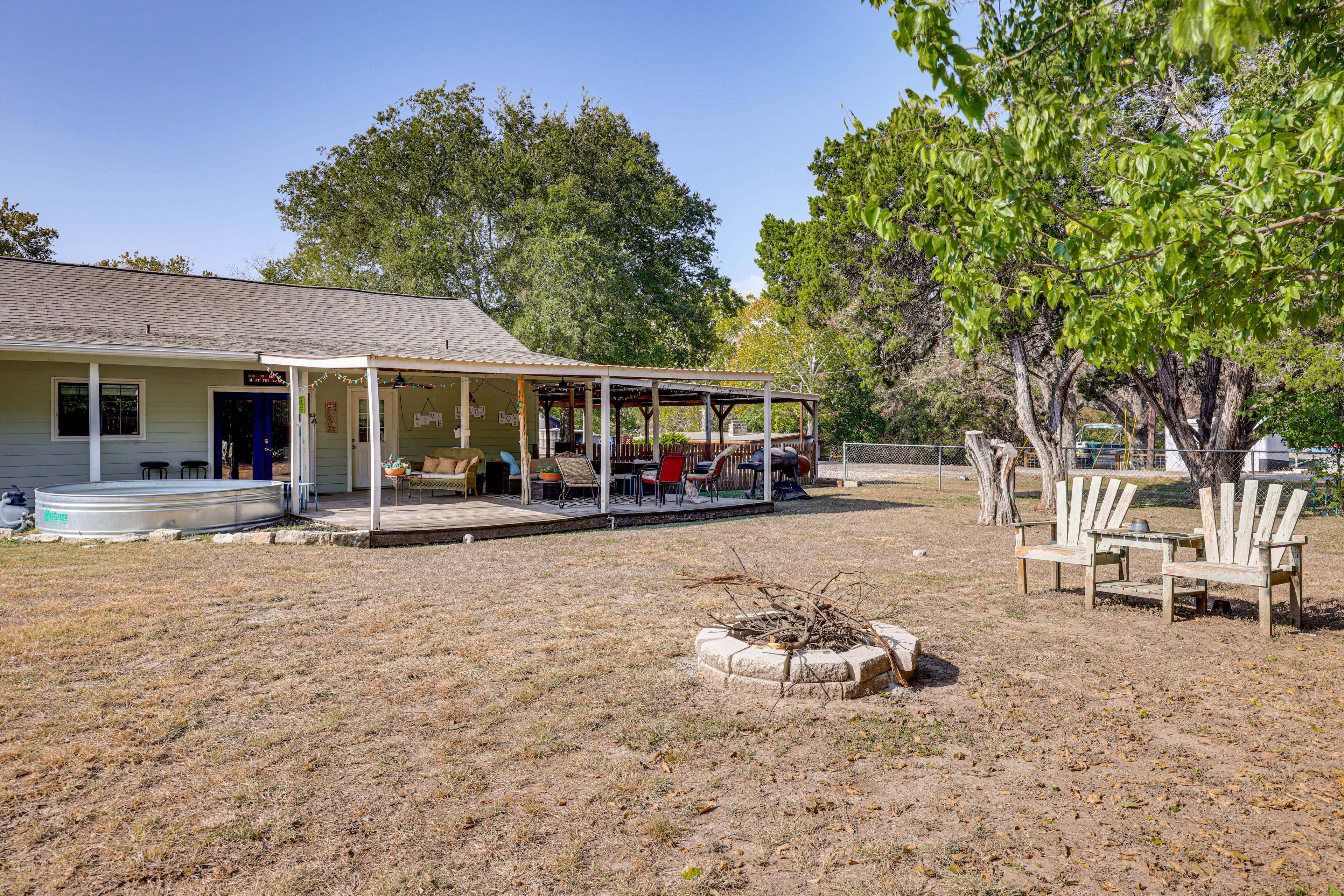 Exterior | Private Yard | Fire Pit | Covered Patio
