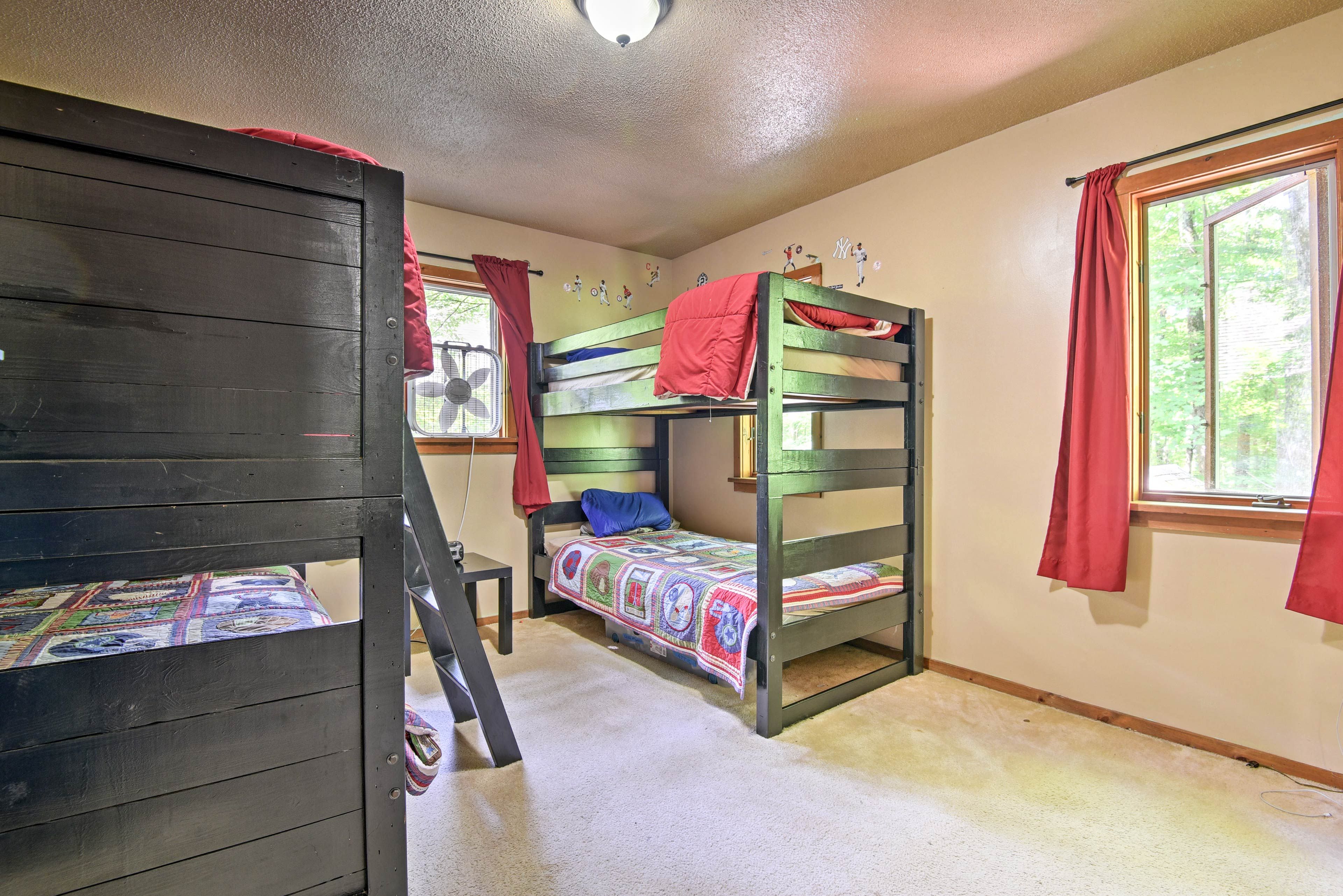 The bunk room is perfect for the kids!