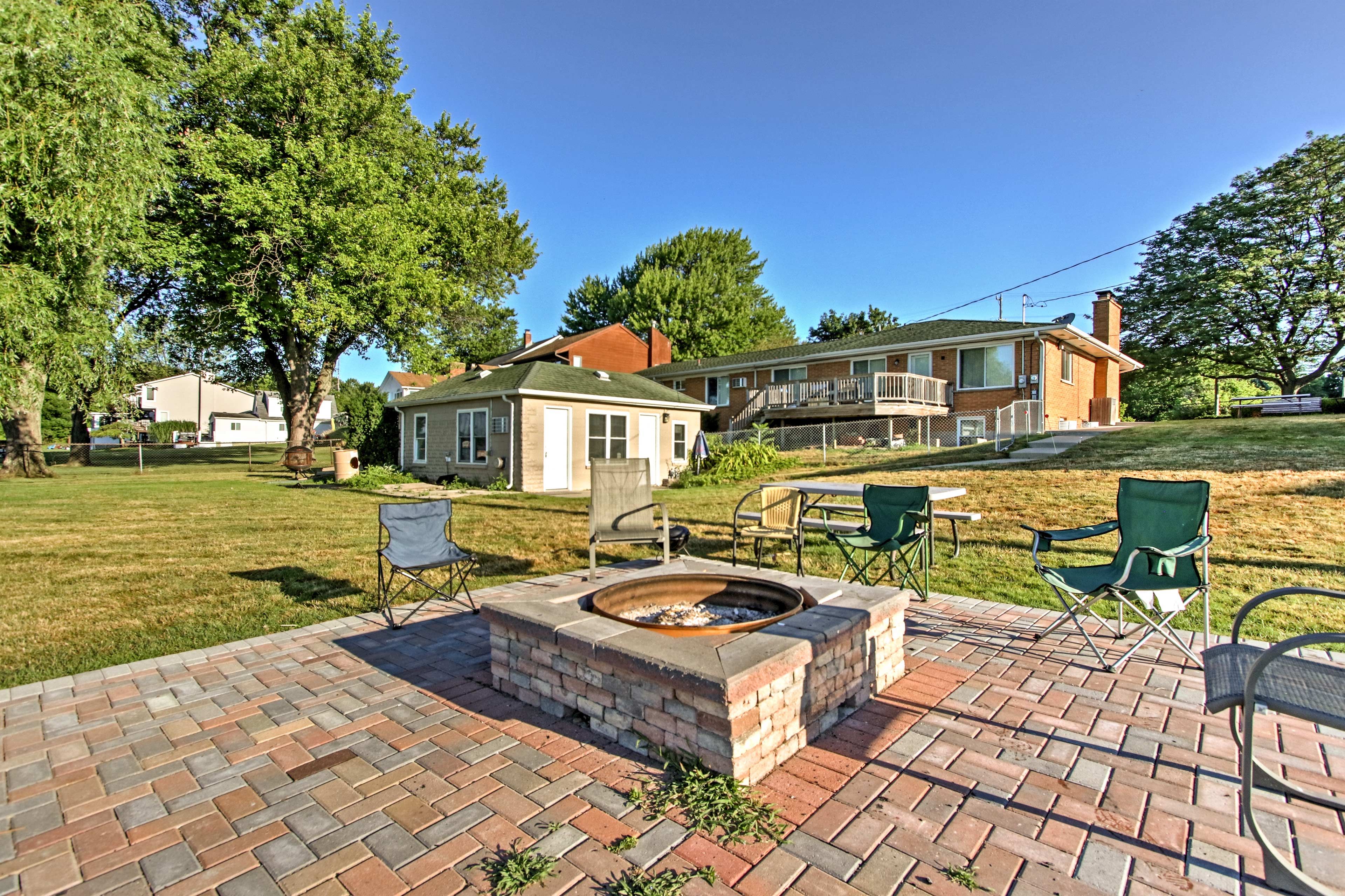 Forge a flame in the fire pit and sit lakefront with a cocktail in hand!