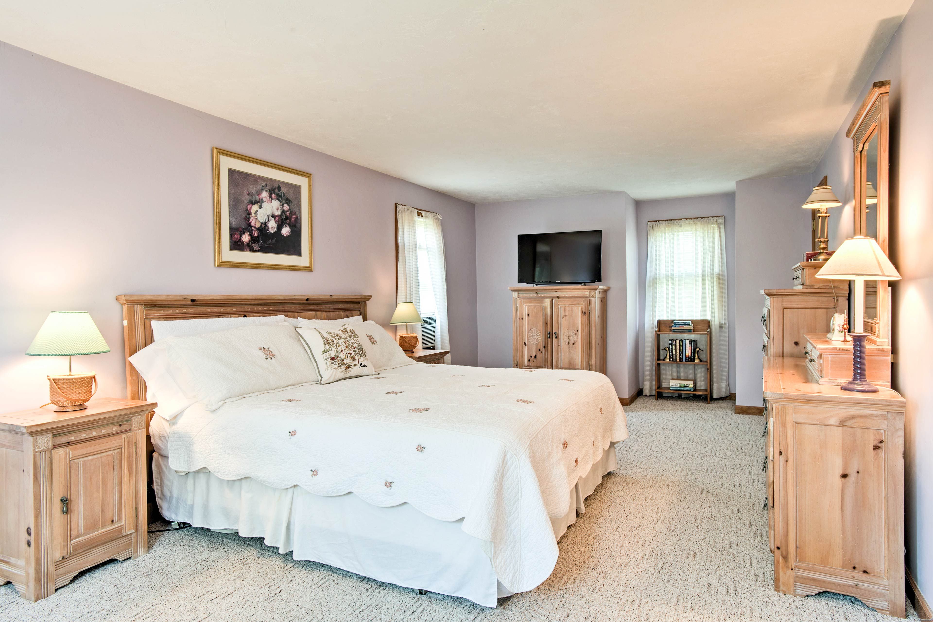 Two lucky guests can claim the first bedroom.