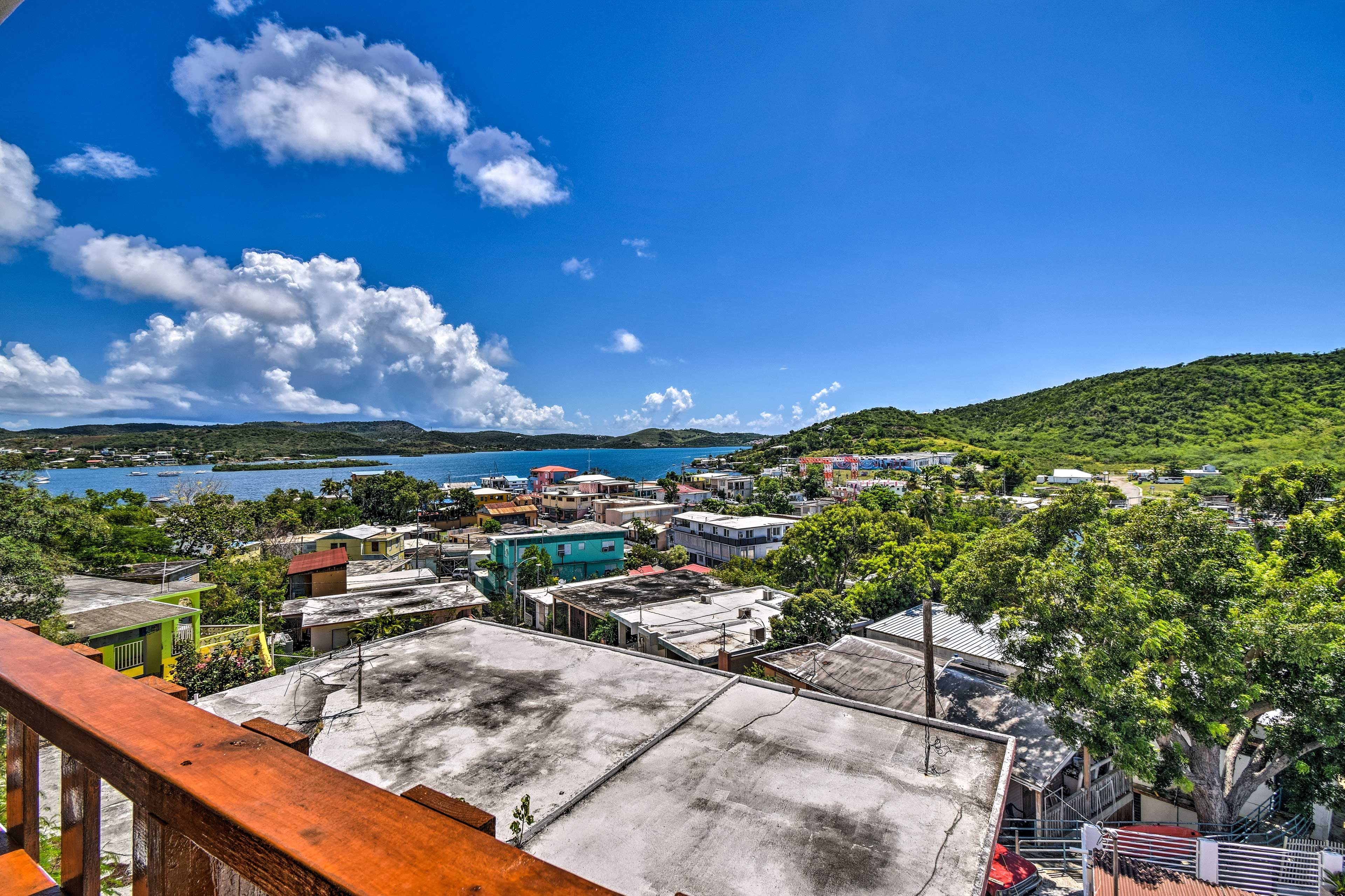 Wake up to beautiful views of the town and ocean.