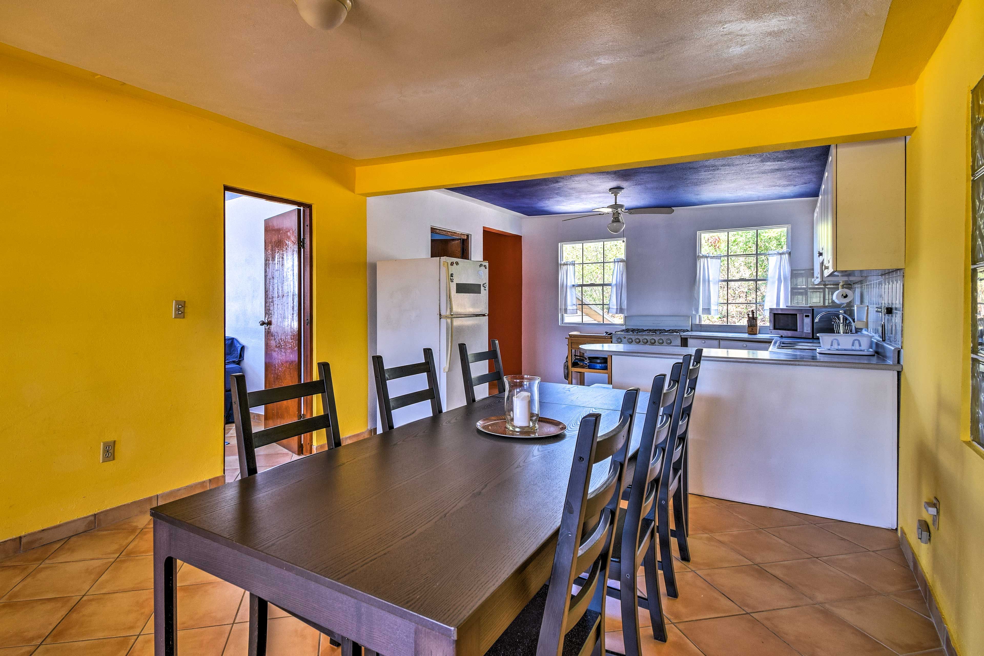 Sunny canary-hued walls are sure to brighten your day!