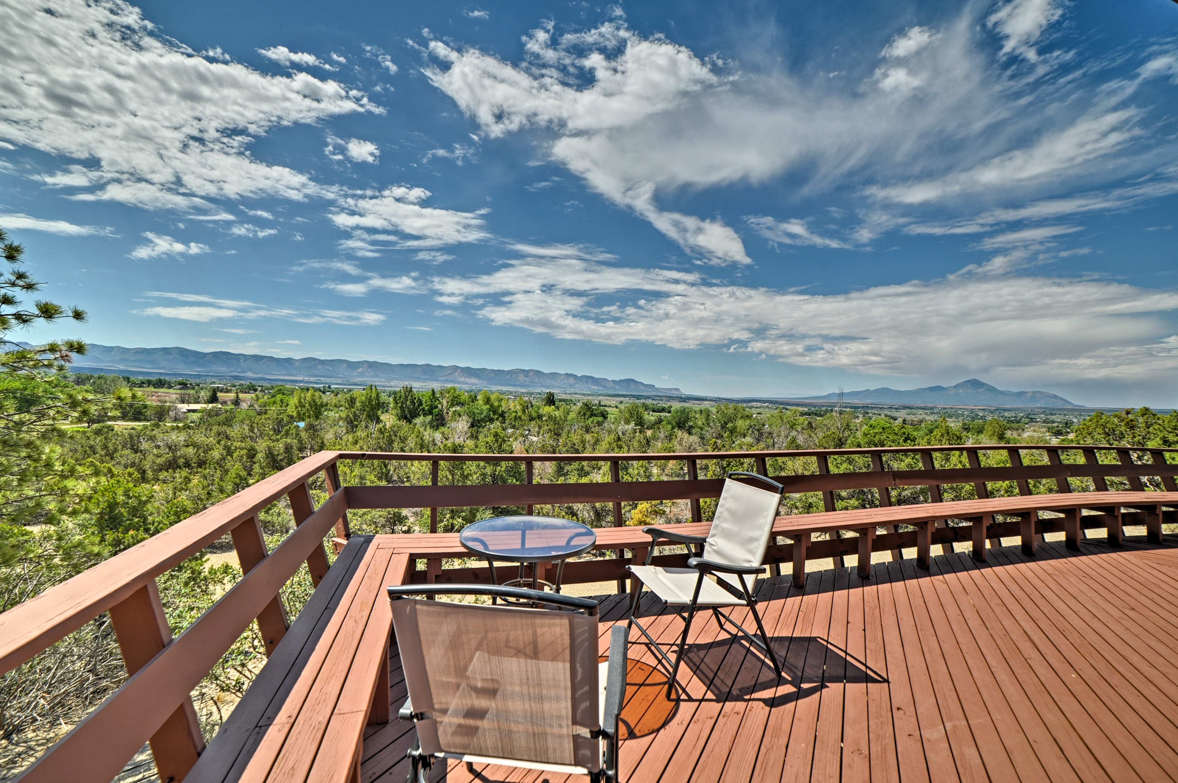 Breathe in fresh mountain air from the deck.