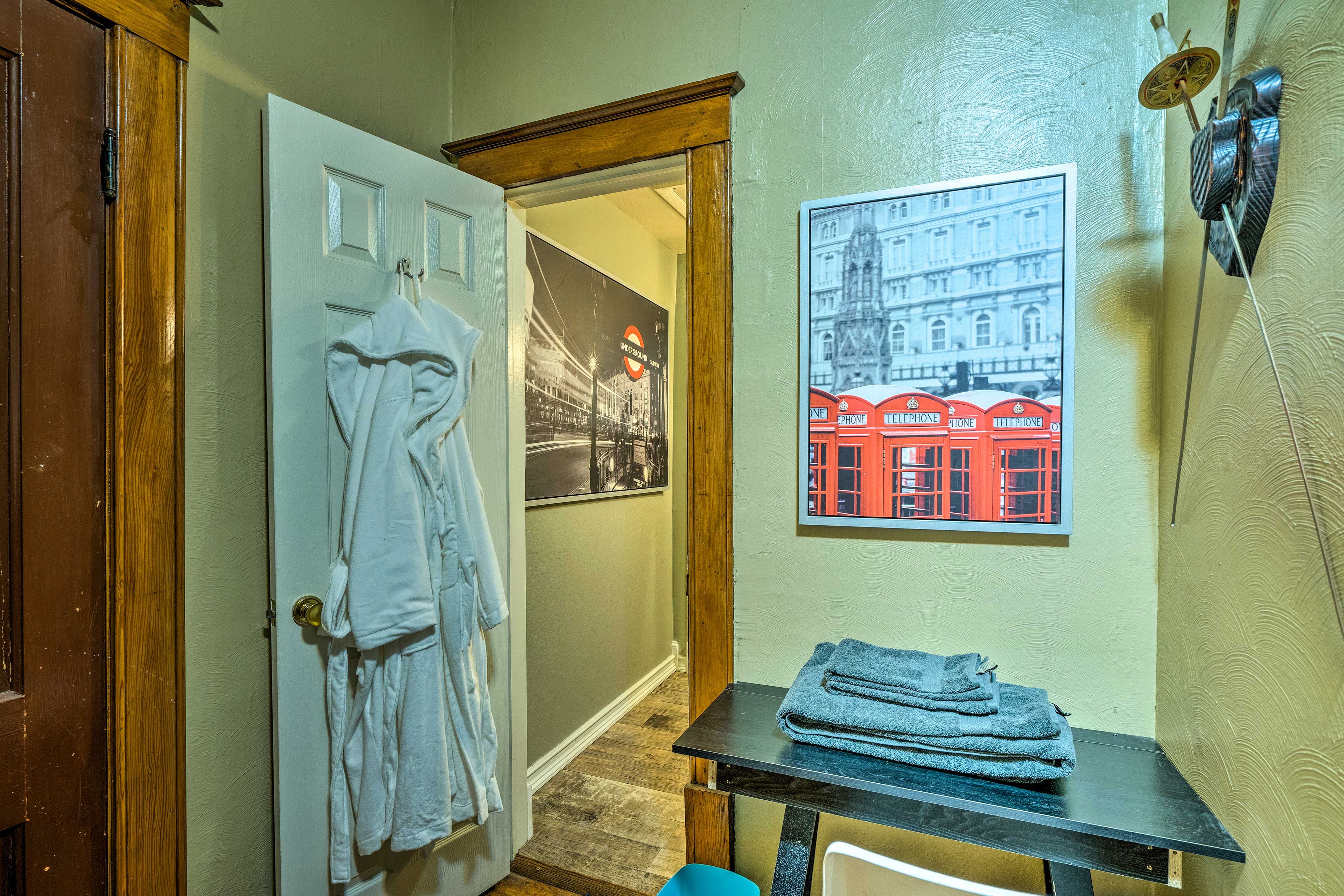 All linens, towels and robes are provided!