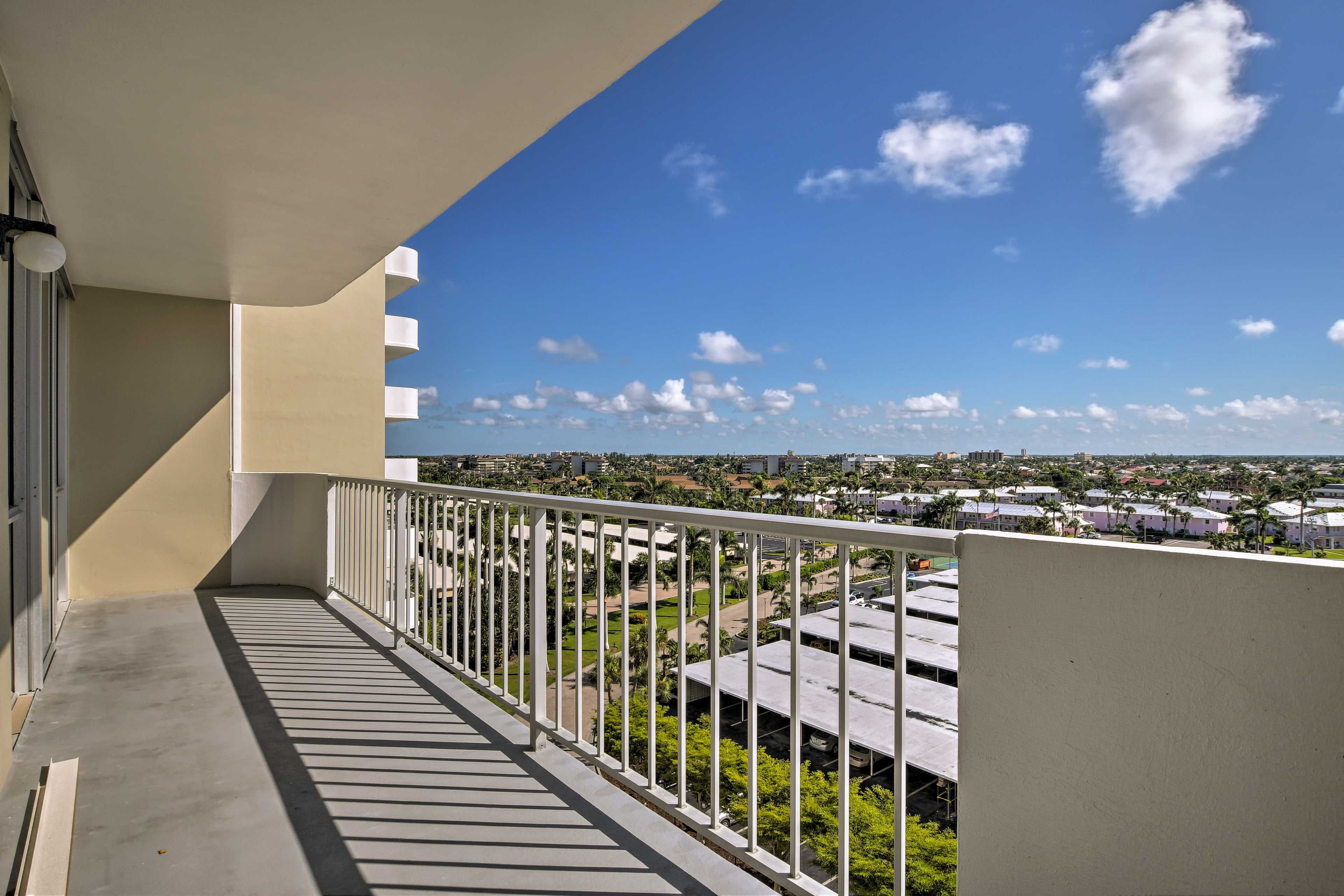 End the evening with a glass of wine on the balcony.