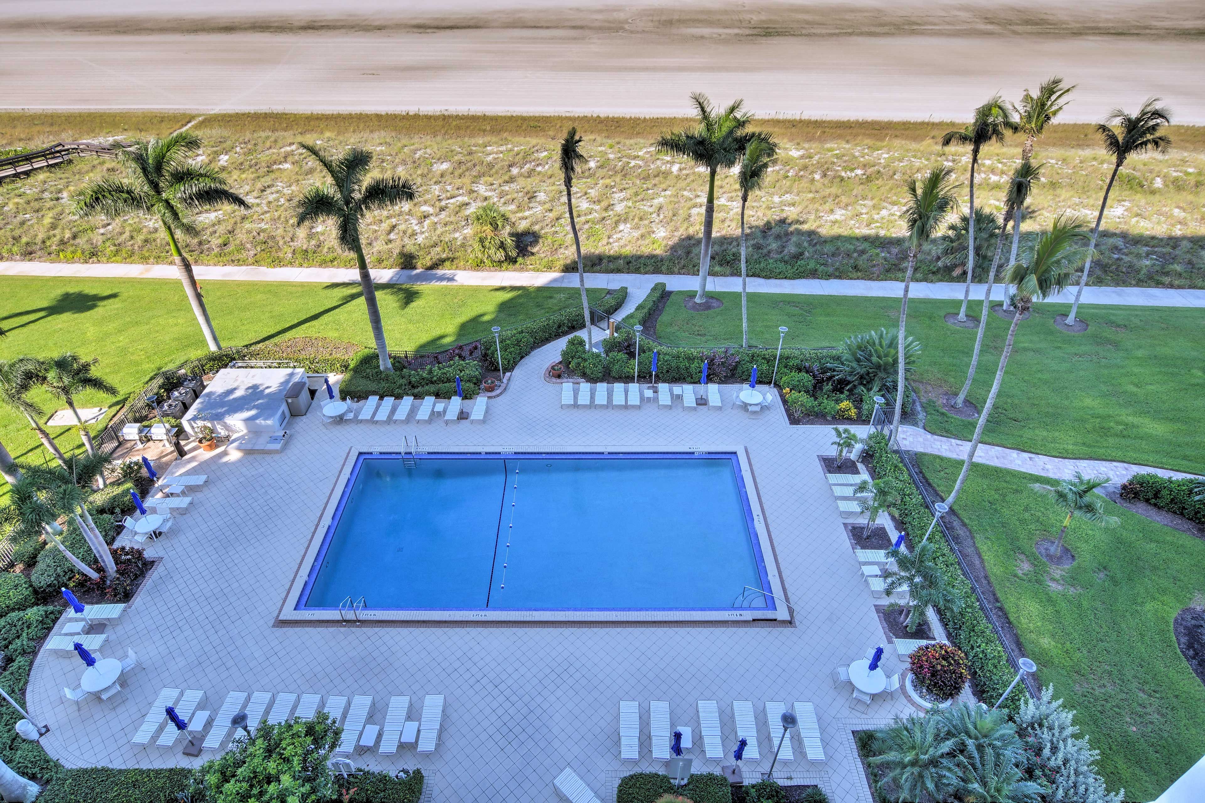 Take a break from the beach and head down to the pool!
