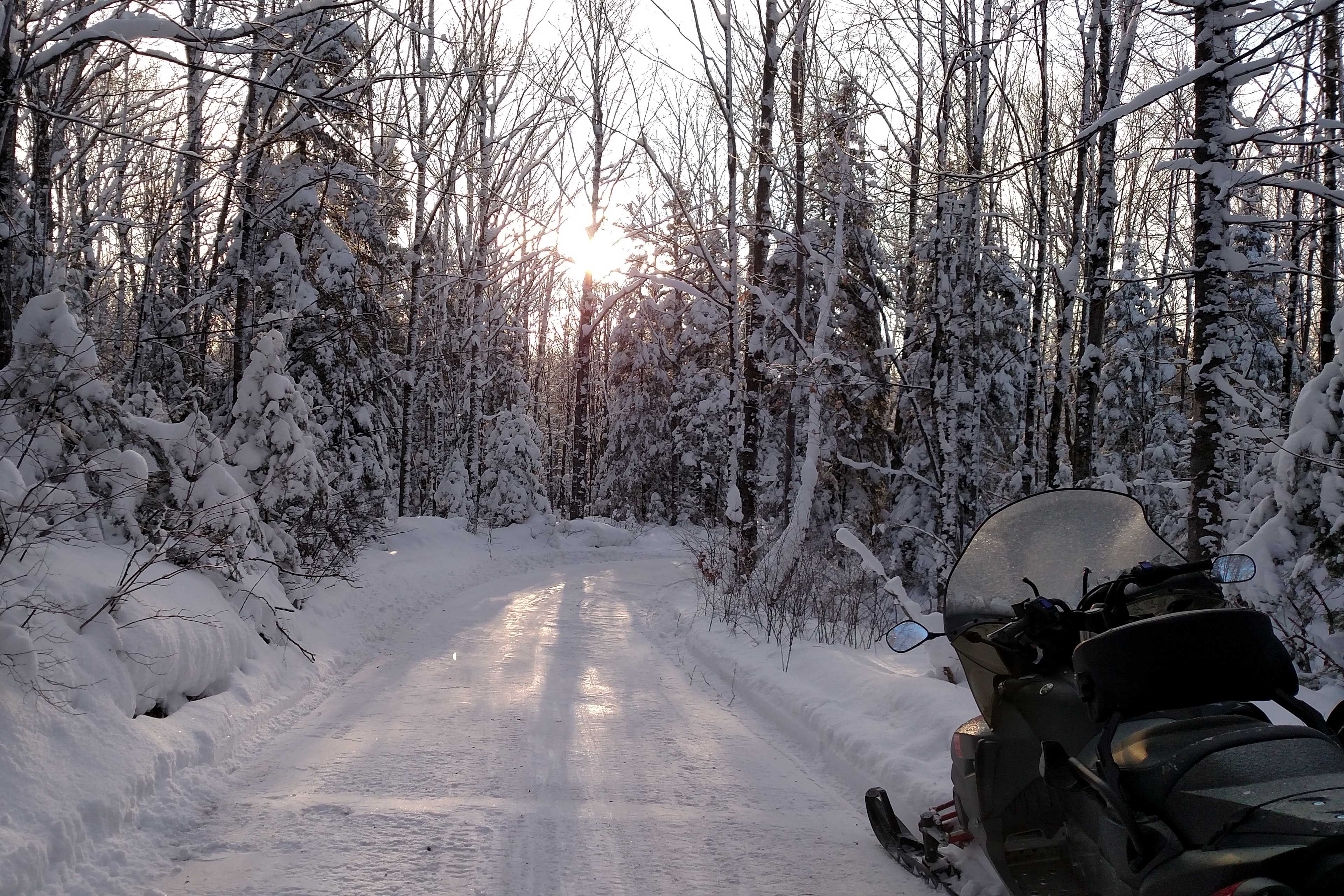 Snowmobiling in the Winter