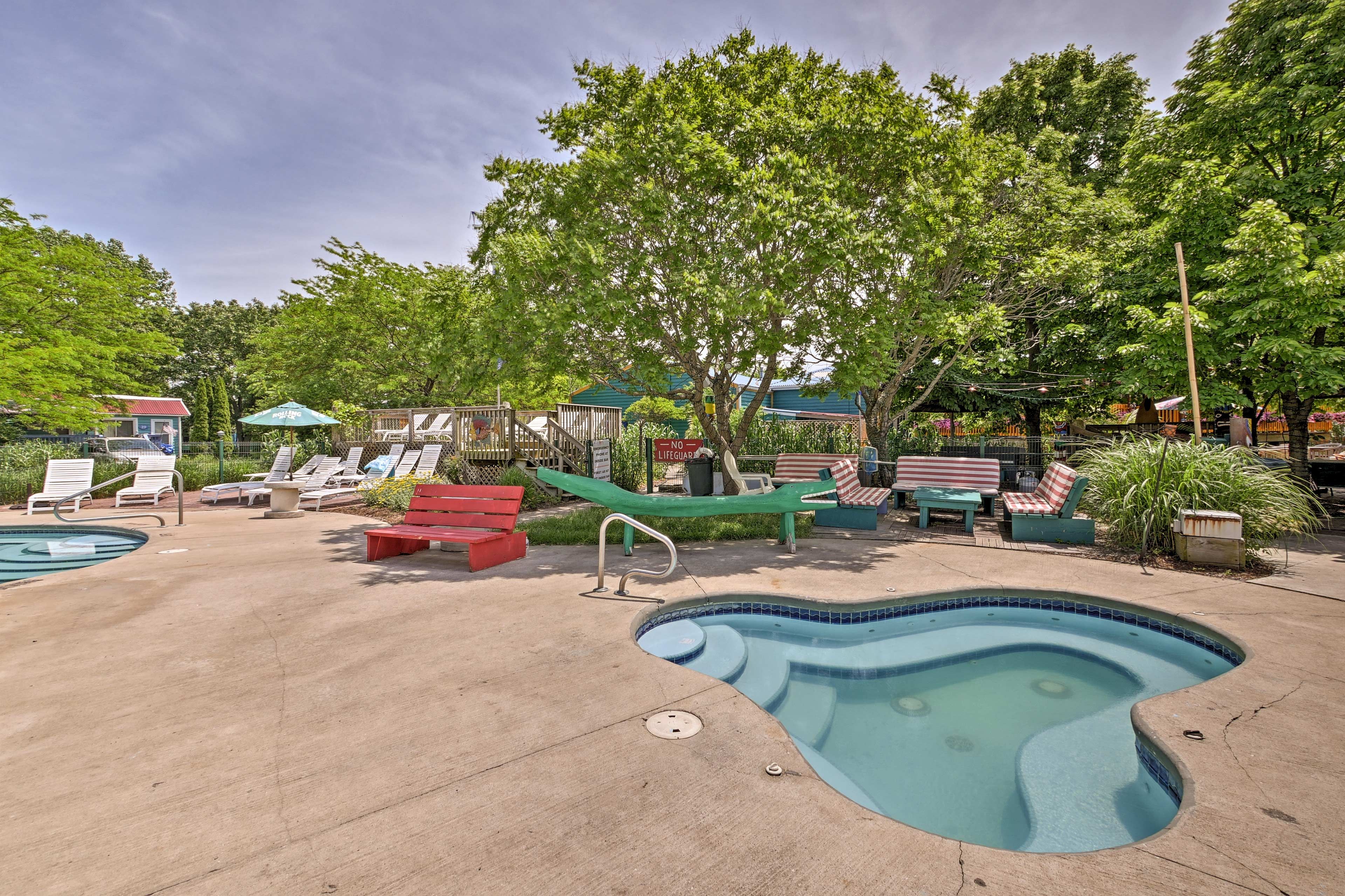 There's even an in-ground hot tub.