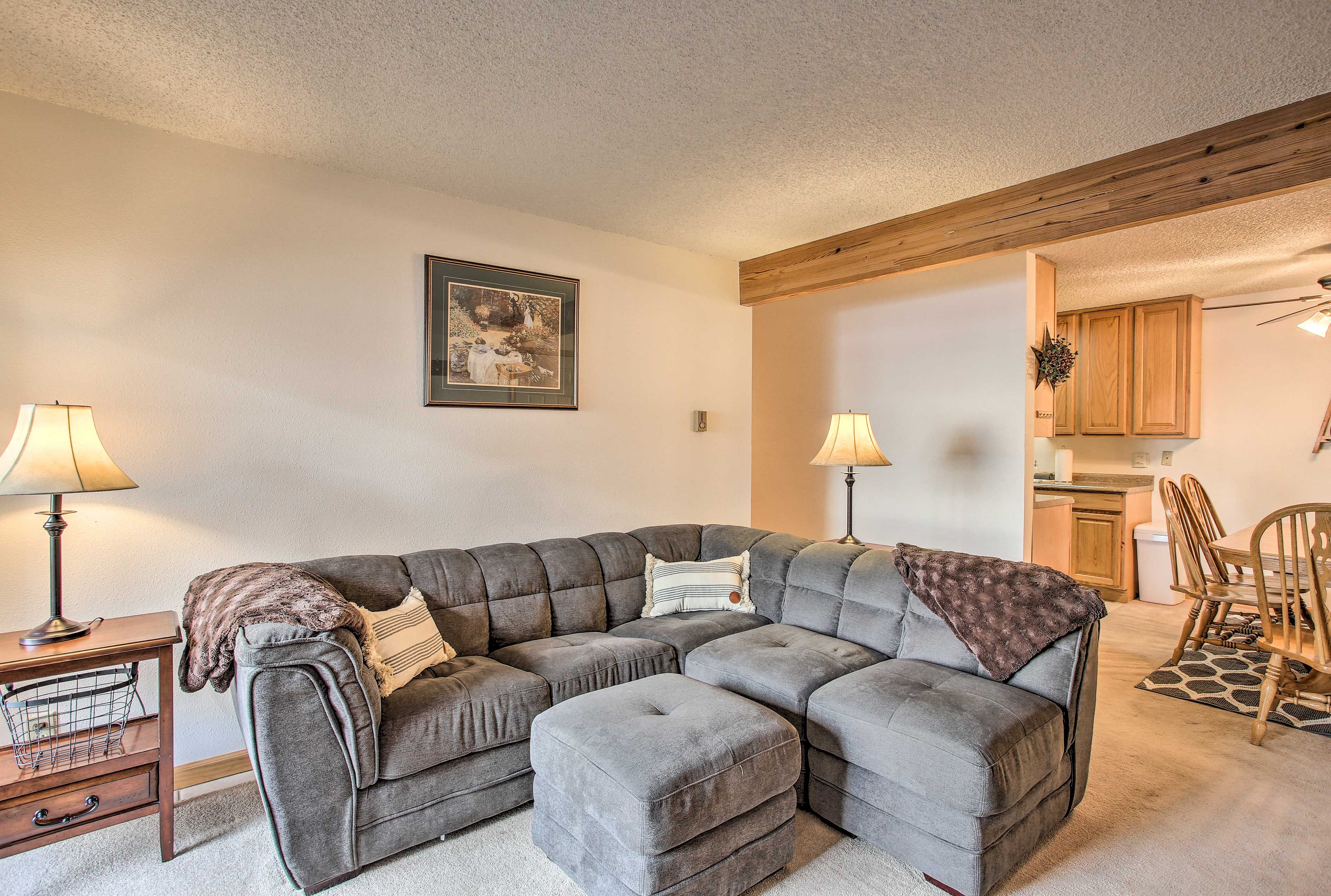 In your downtime, relax with your loved ones in the spacious living area.