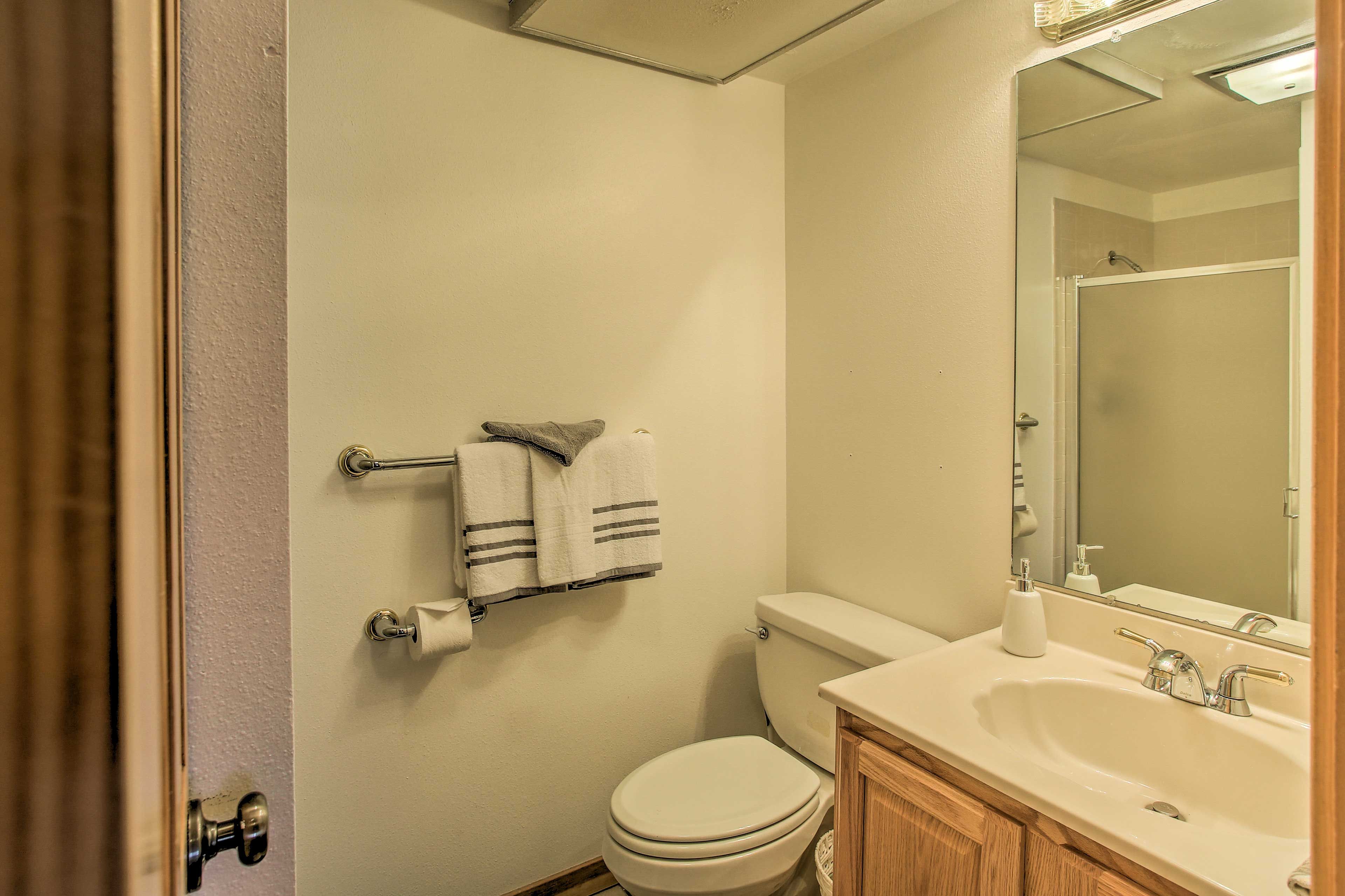 This room features an en-suite bathroom.