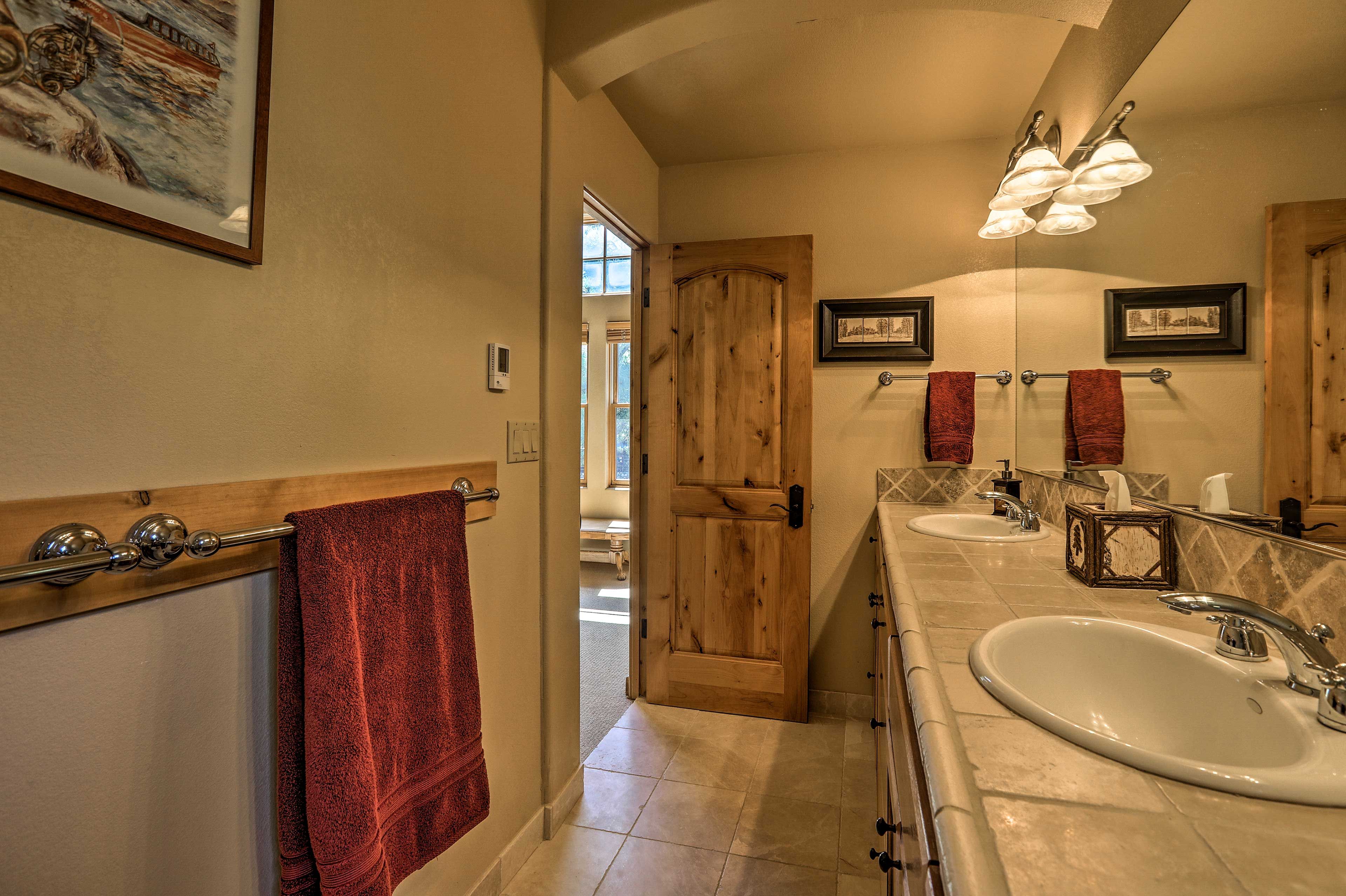 His-and-hers sinks allow you both to get ready at the same time.