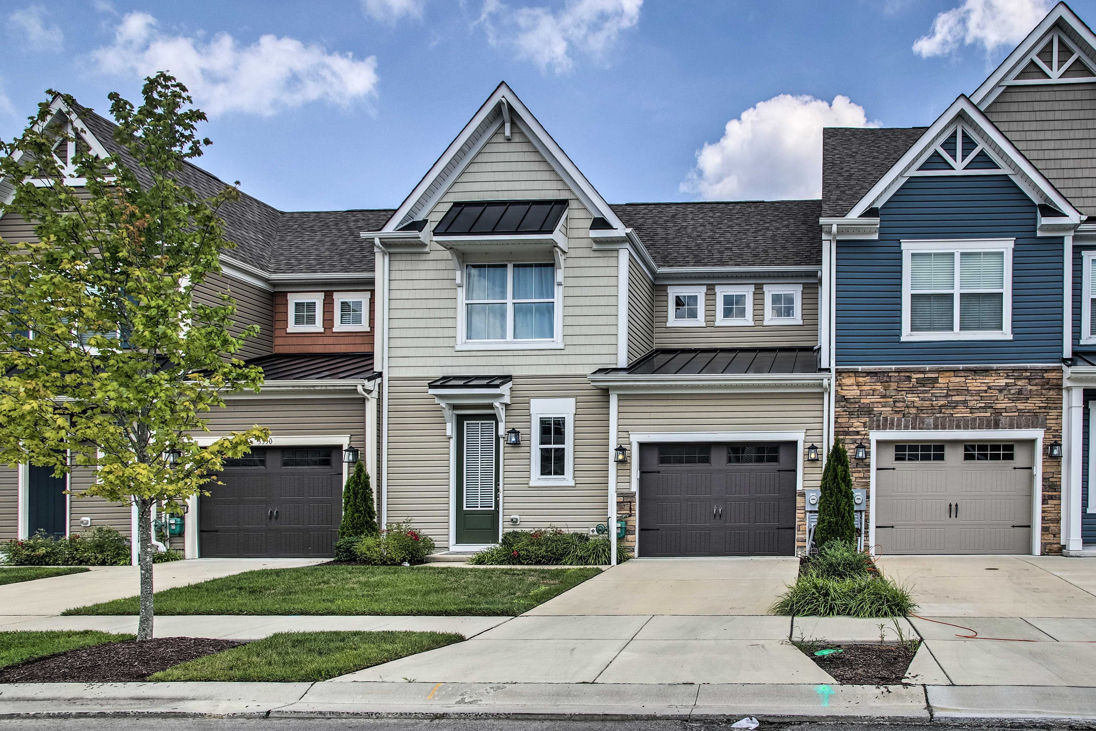 Townhome Exterior | Driveway Parking (2 Vehicles)