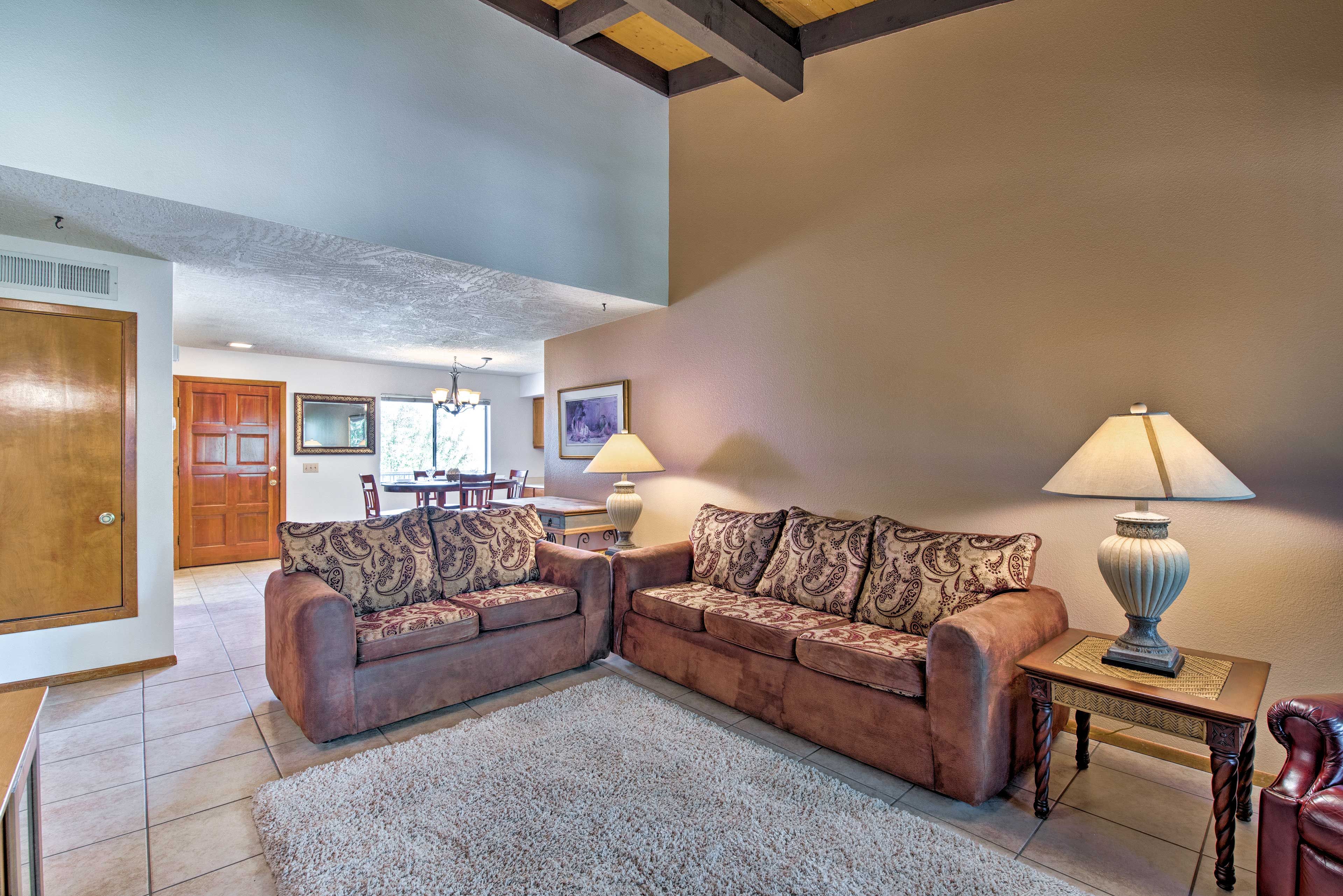 Natural light illuminates the main living space.