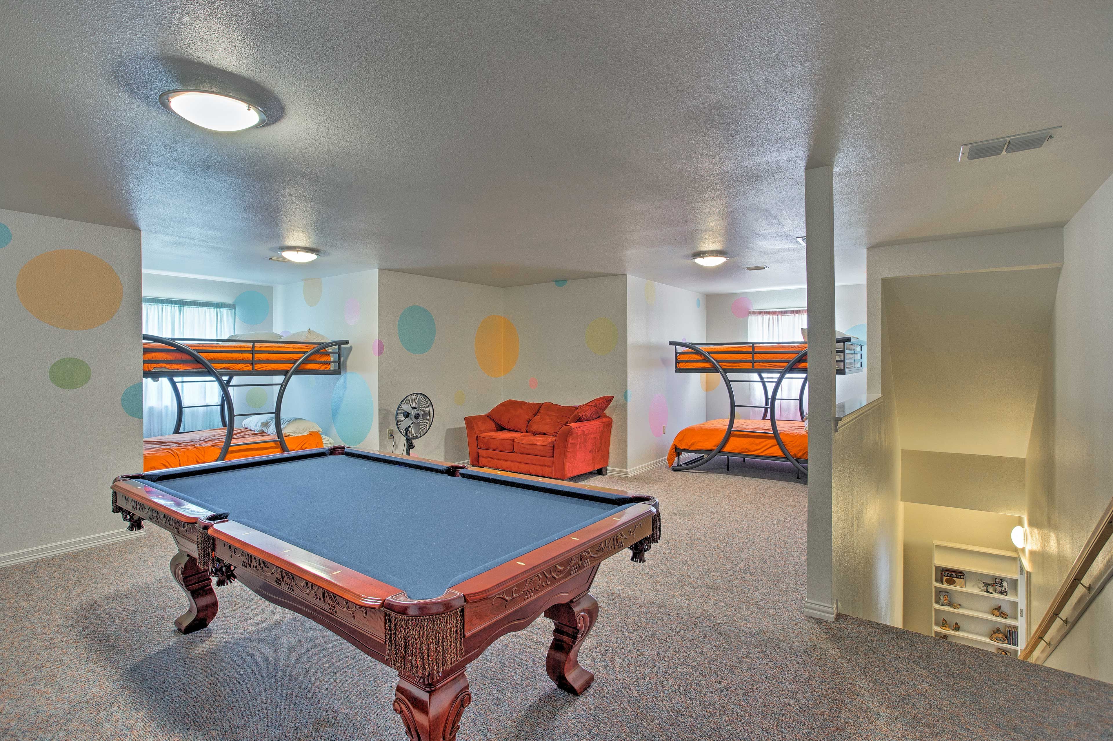 Game Room | 2 Full Bunk Beds | Accessed Via Secret Passageway