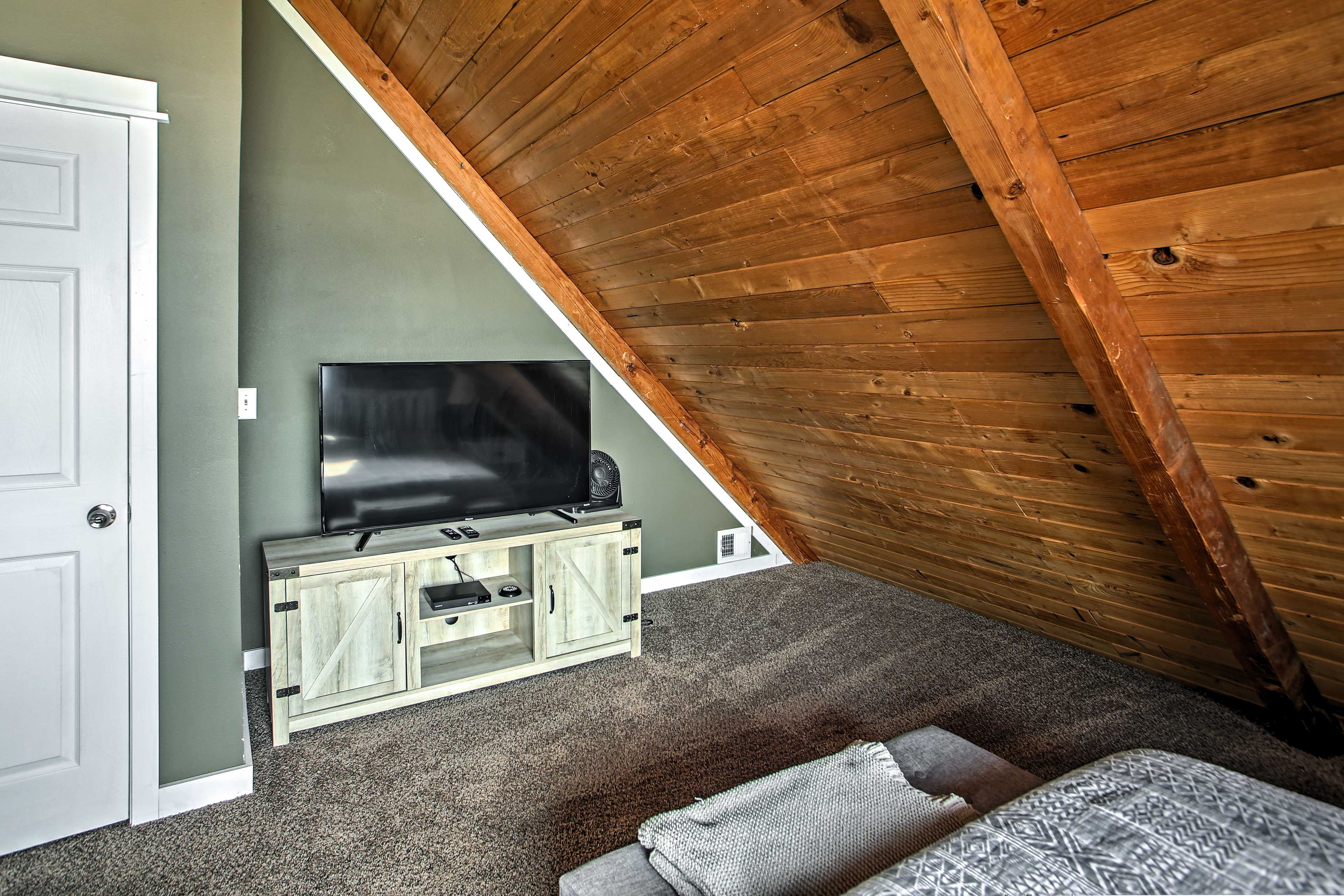 Bedroom 2 | Knotty-Pine Accents | Smart TV