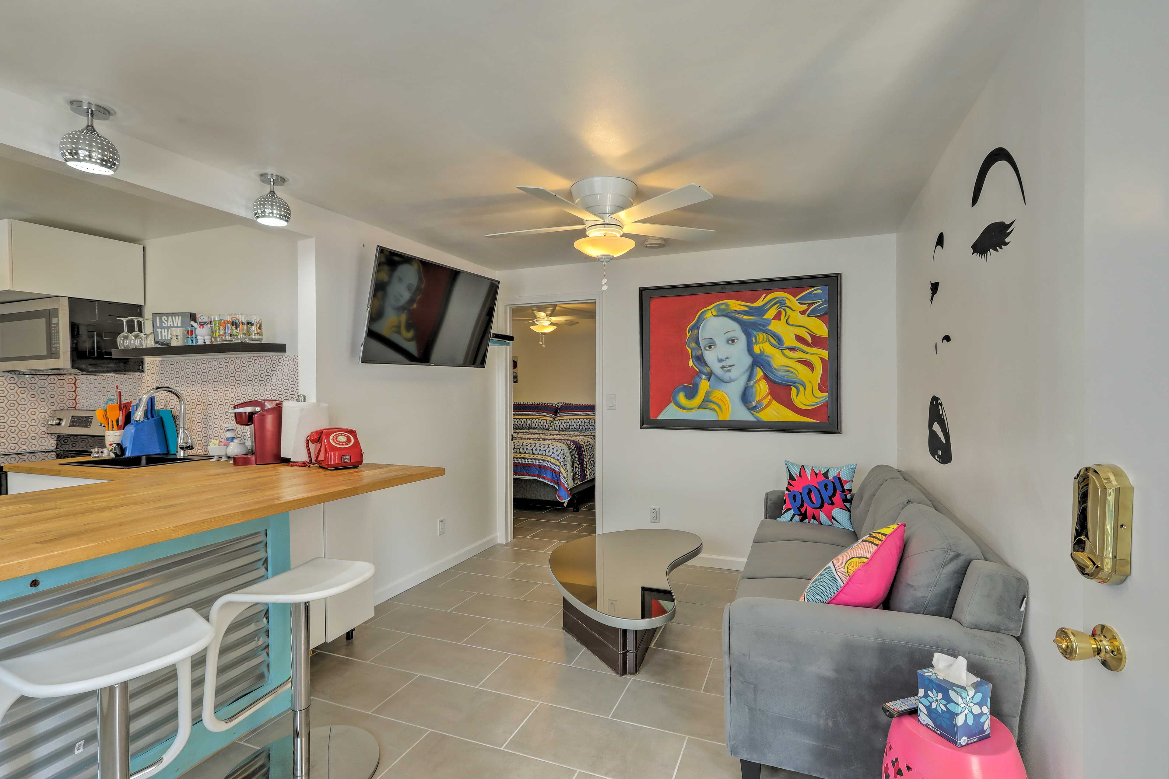 Your Winslow vacation begins at this newly renovated apartment!