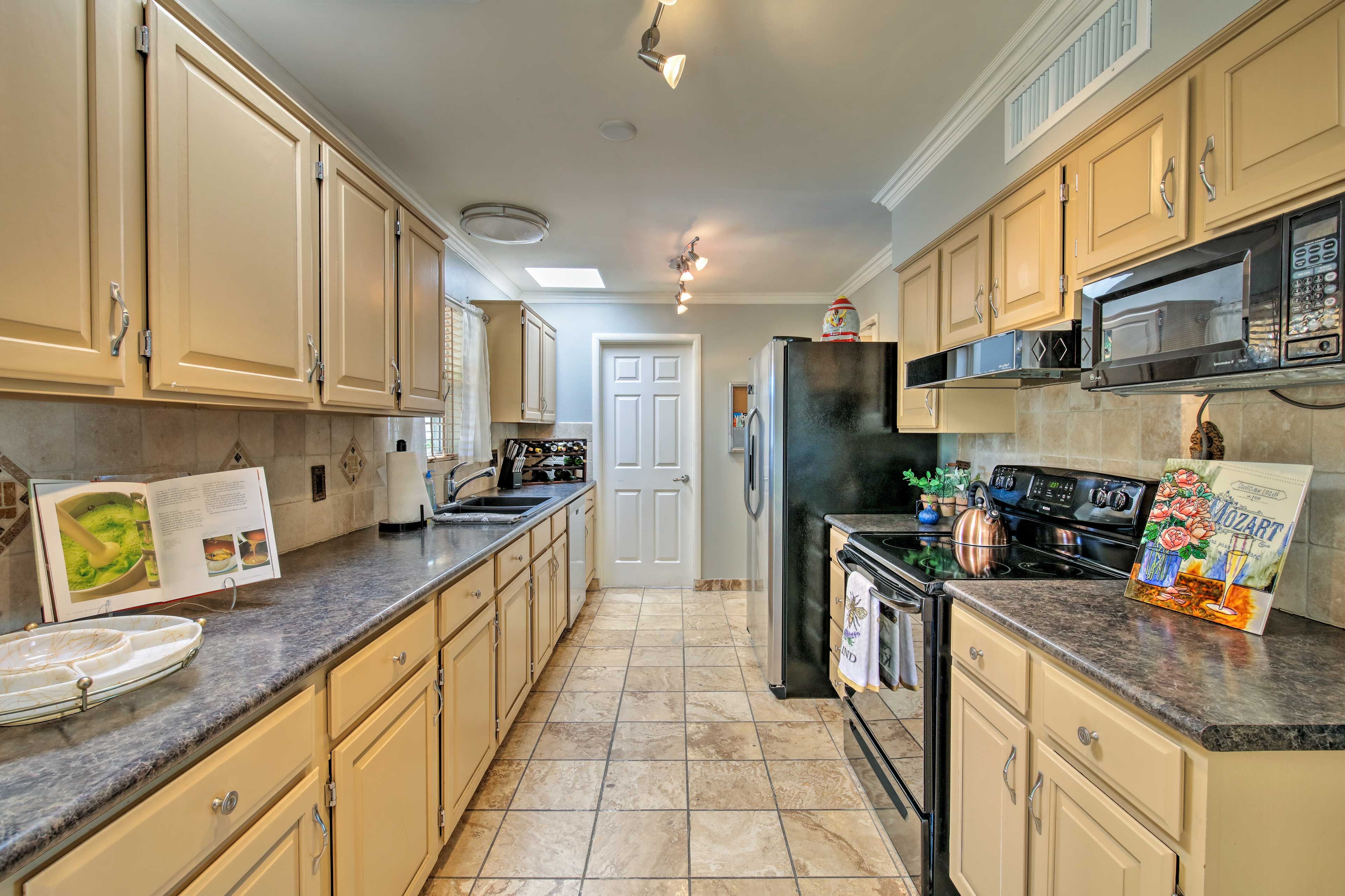 Whip up a delicious meal in the fully equipped kitchen.