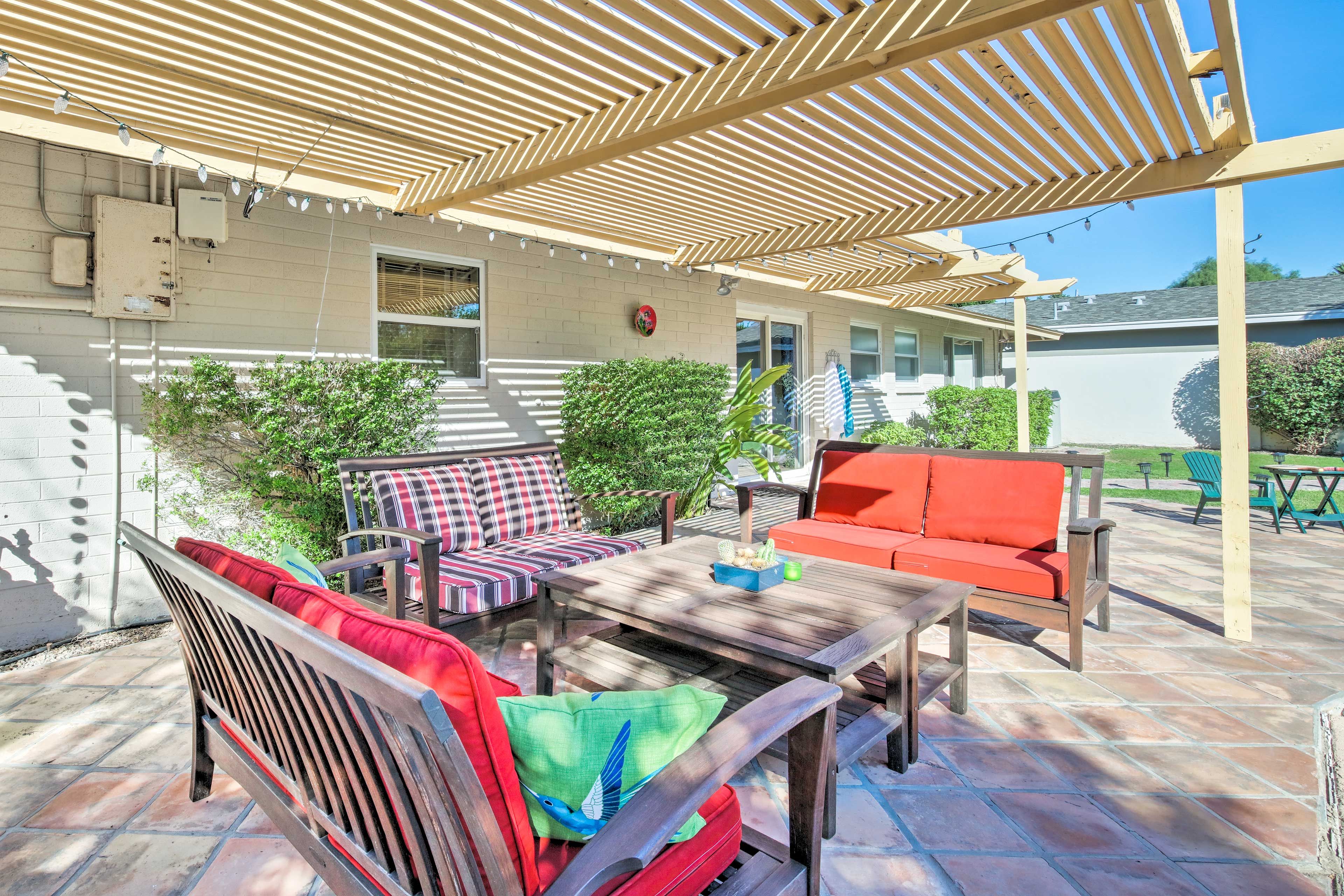 With a furnished patio, beds for 8, and more, this home is perfect for families.