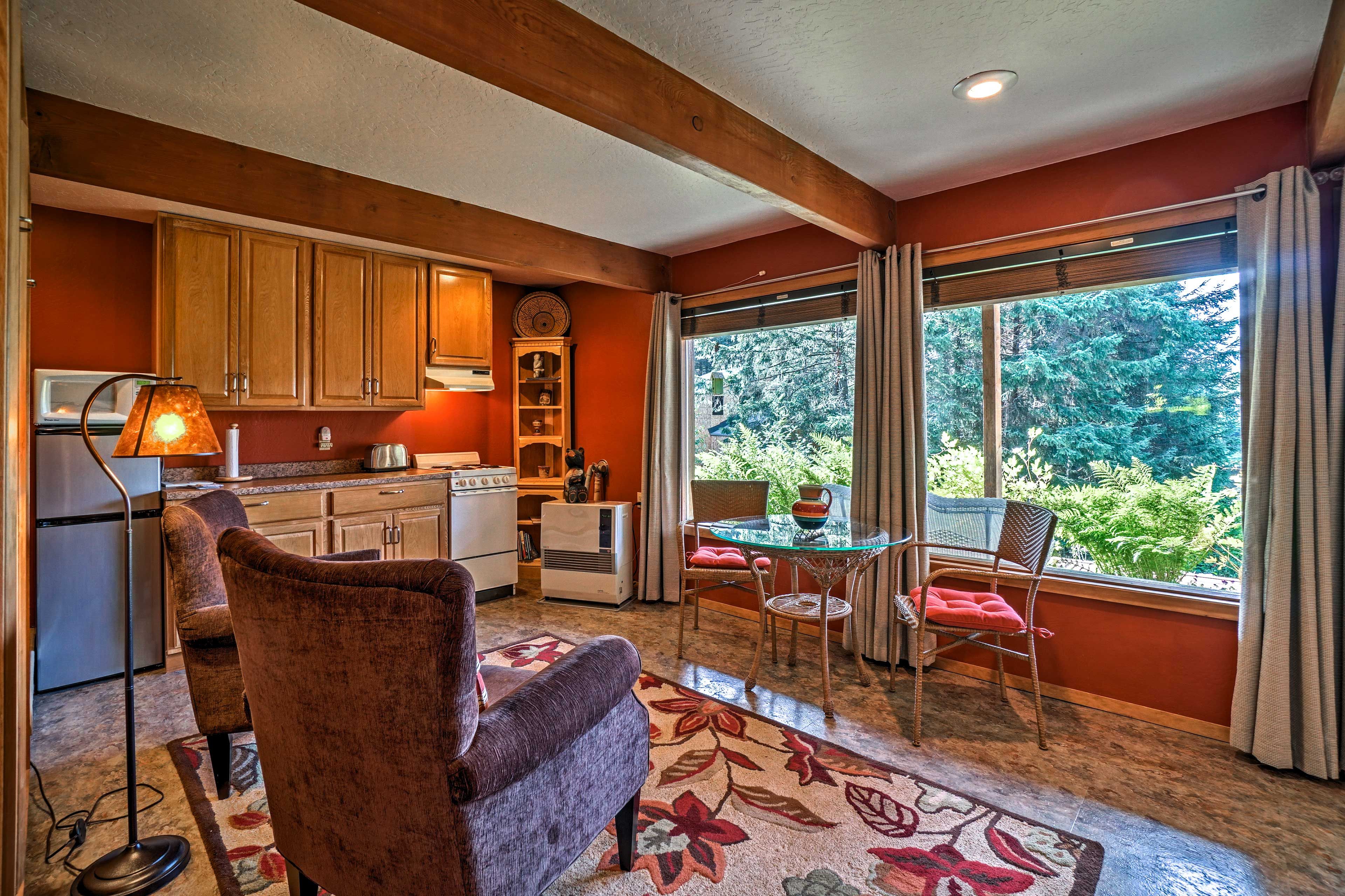 The cozy studio is the perfect home base for an adventure filled vacation!