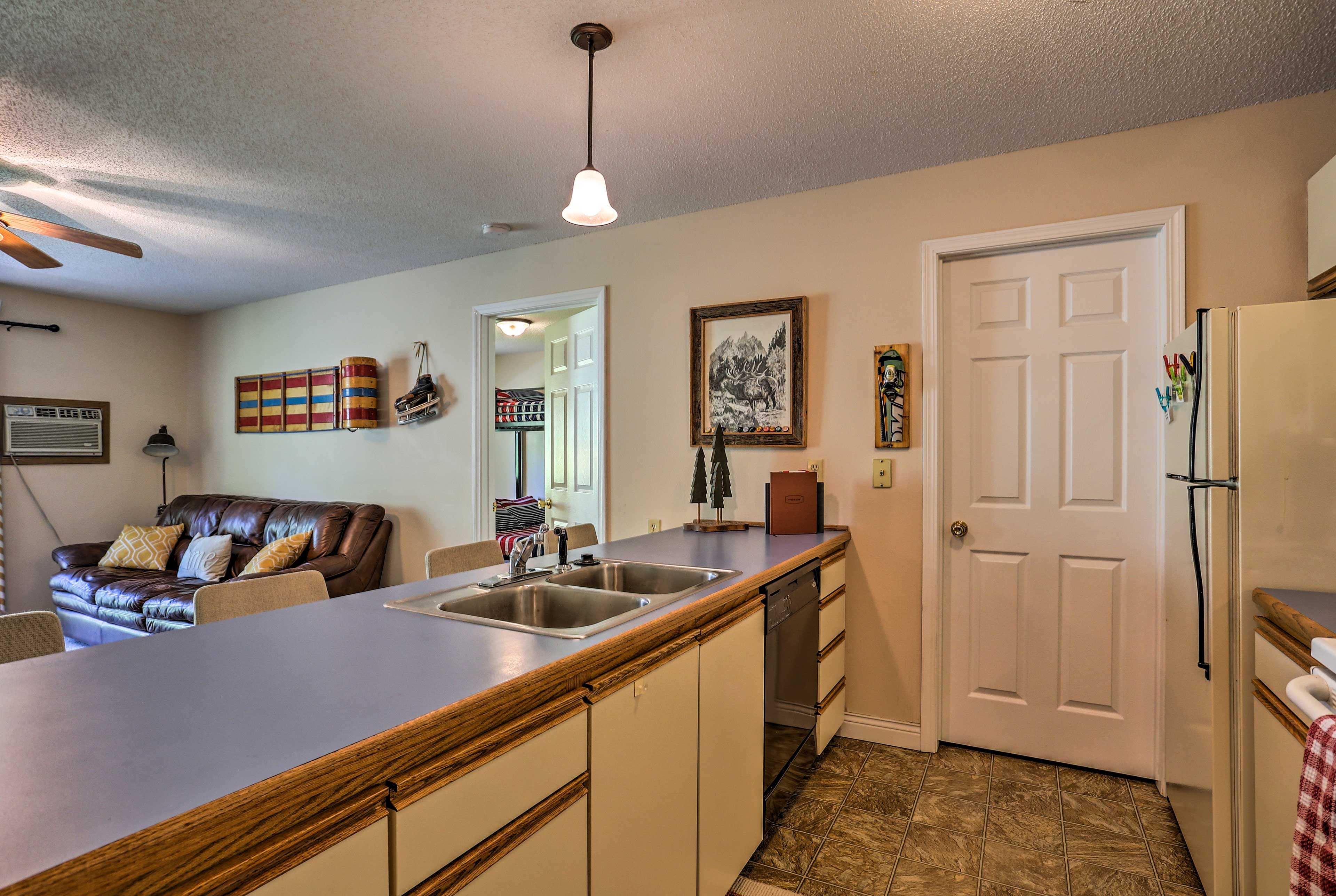 Whip up your signature dish in the fully equipped kitchen.