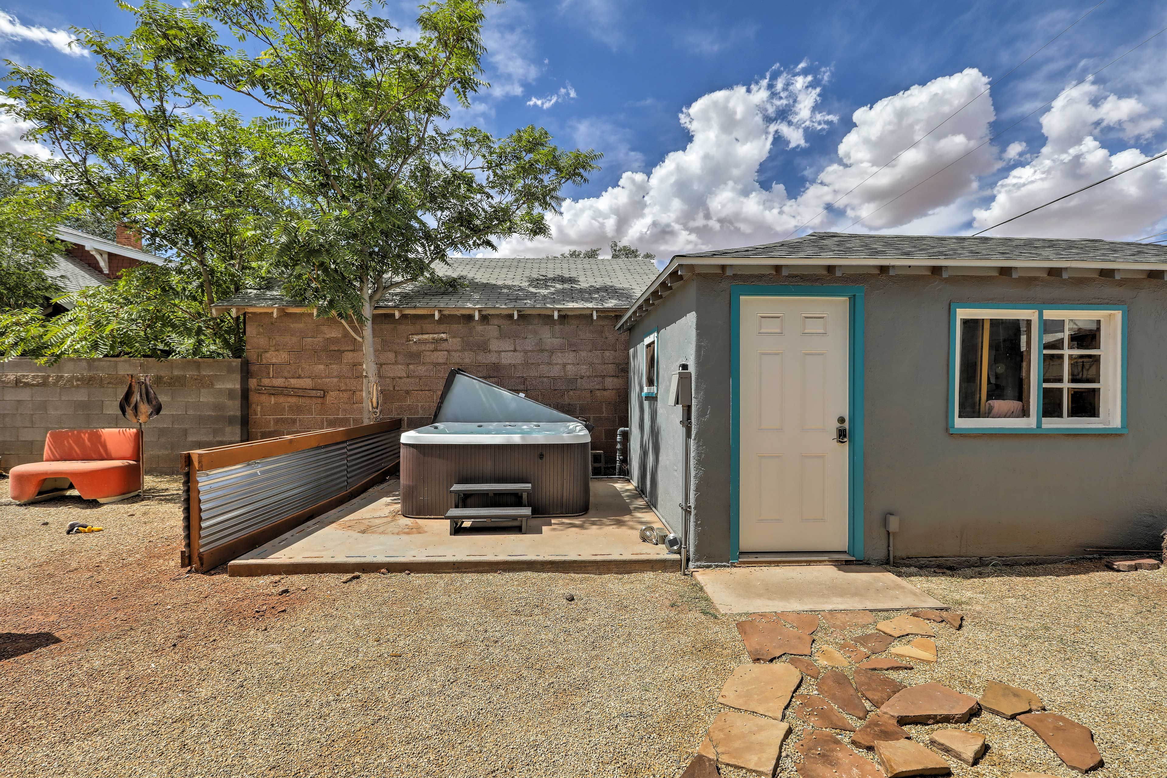 You'll love ending your adventurous days in the shared Jacuzzi!