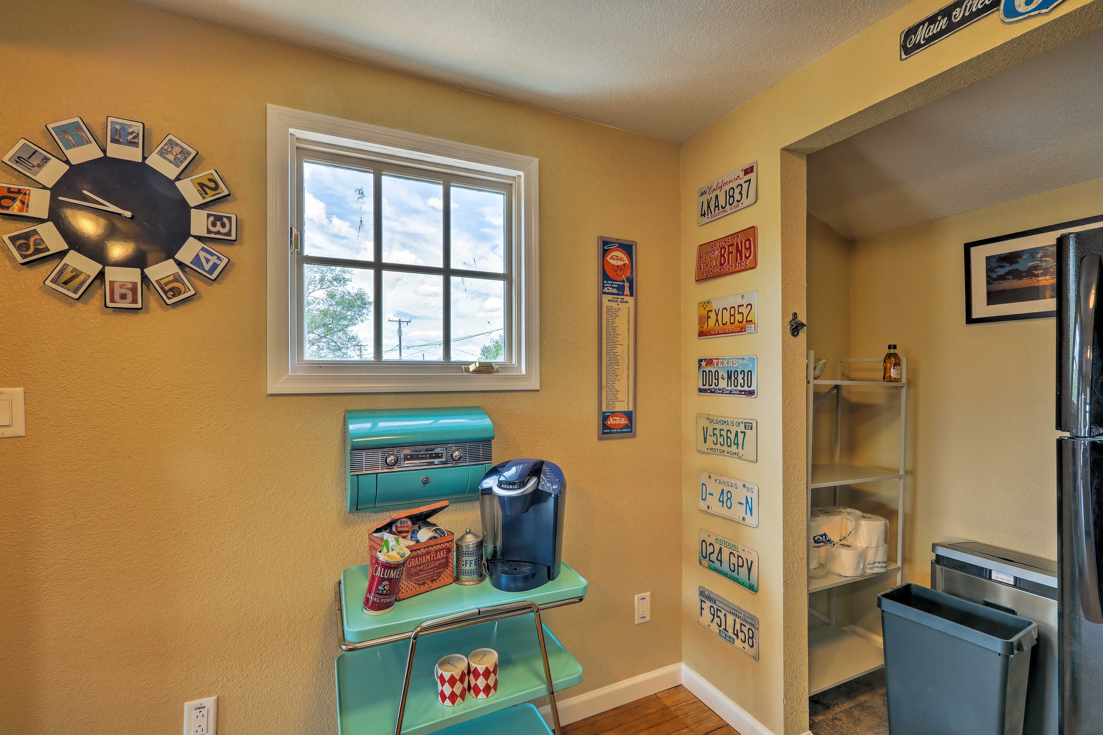 This kitchen has all of the culinary essentials of home.