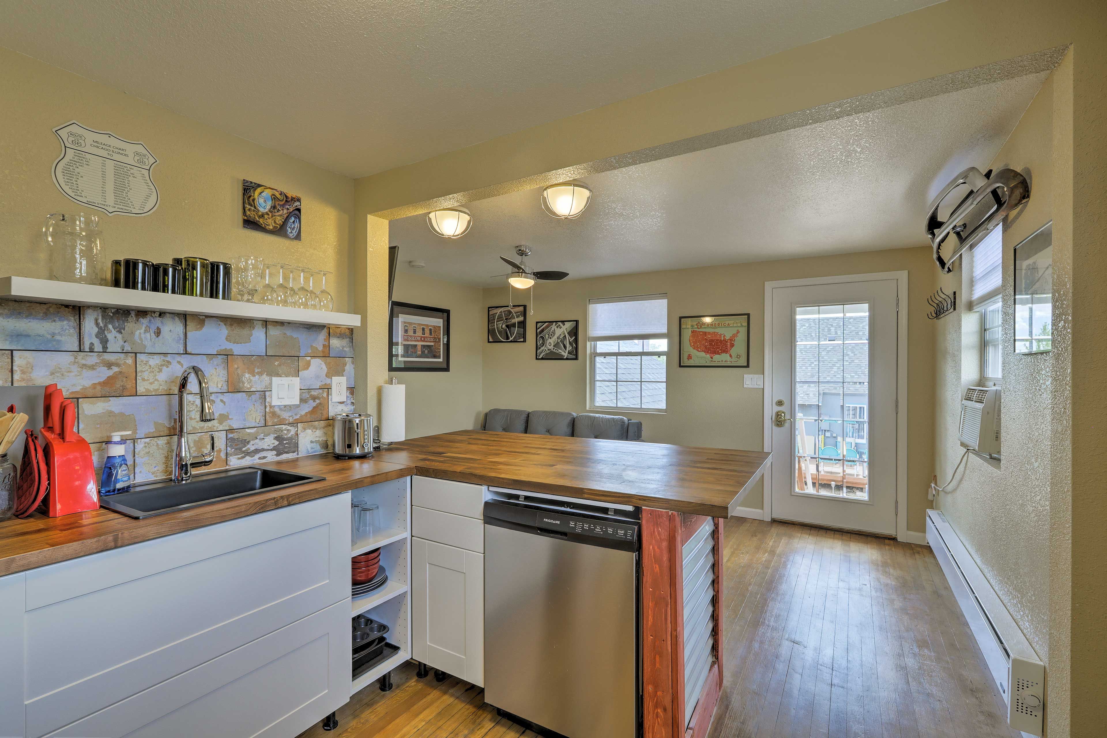 Cleaning up will be a breeze with the dishwasher.