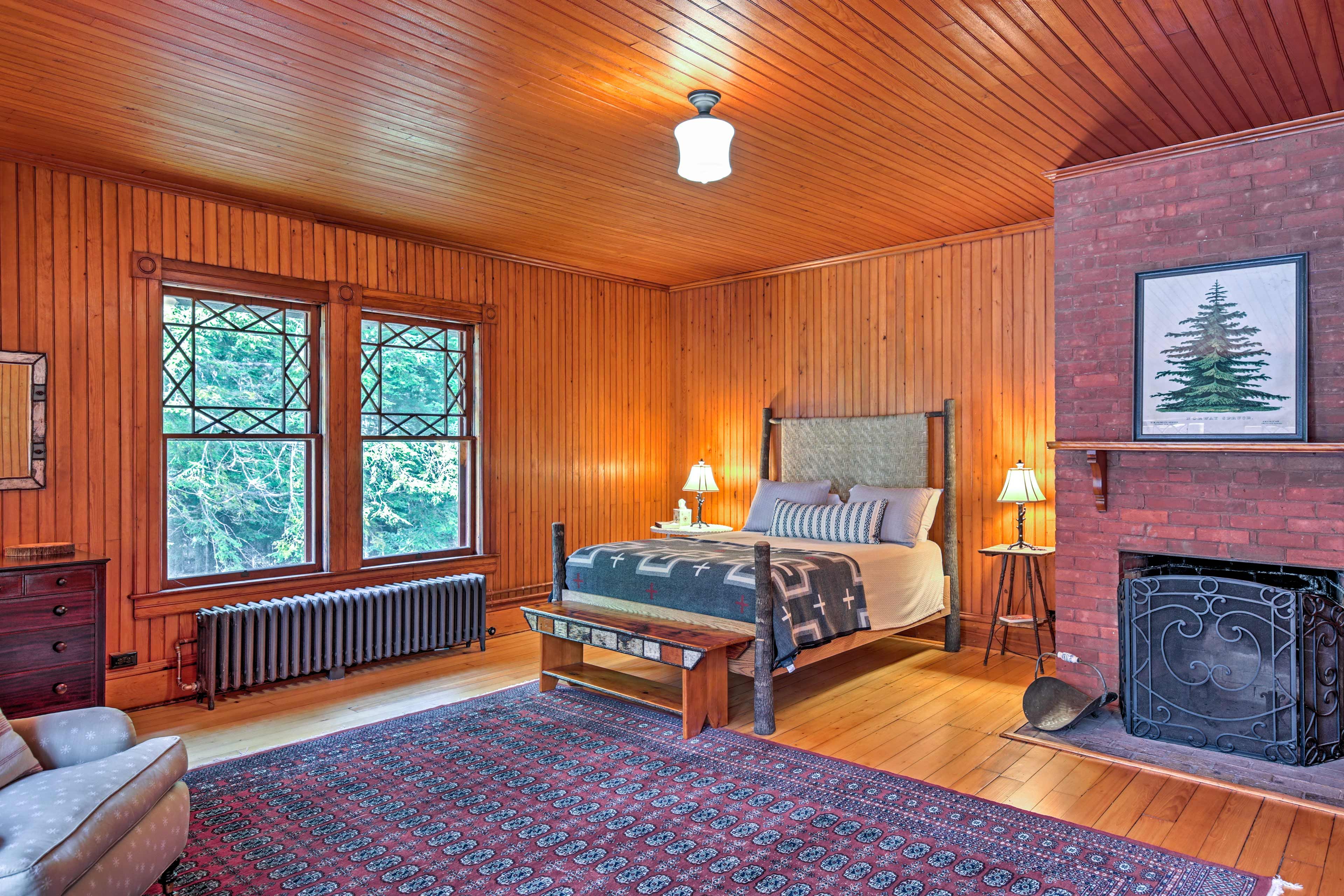 This home offers 2 bedroom suites with queen-sized beds.