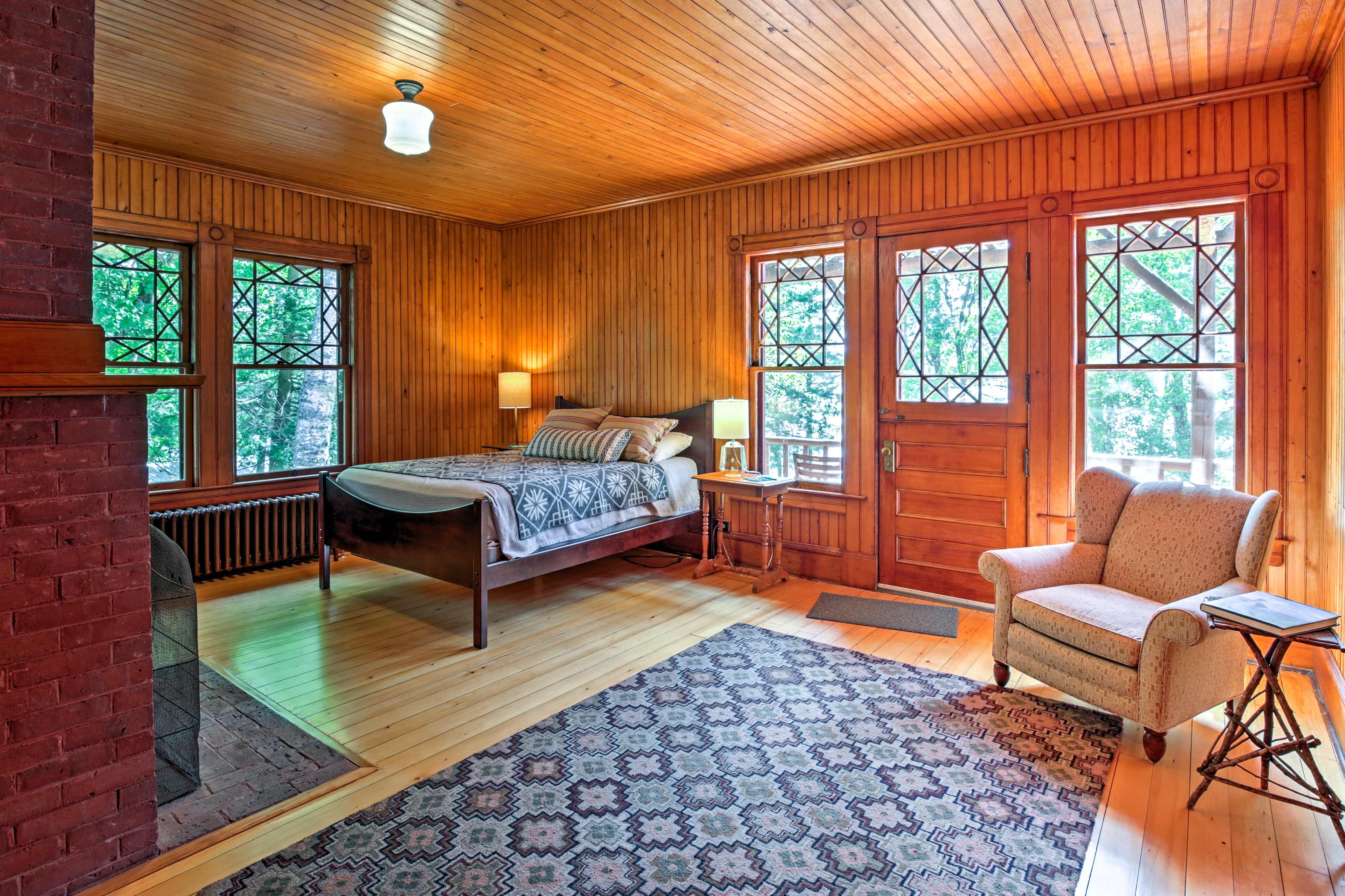 The next bedroom offers private access out to the deck.