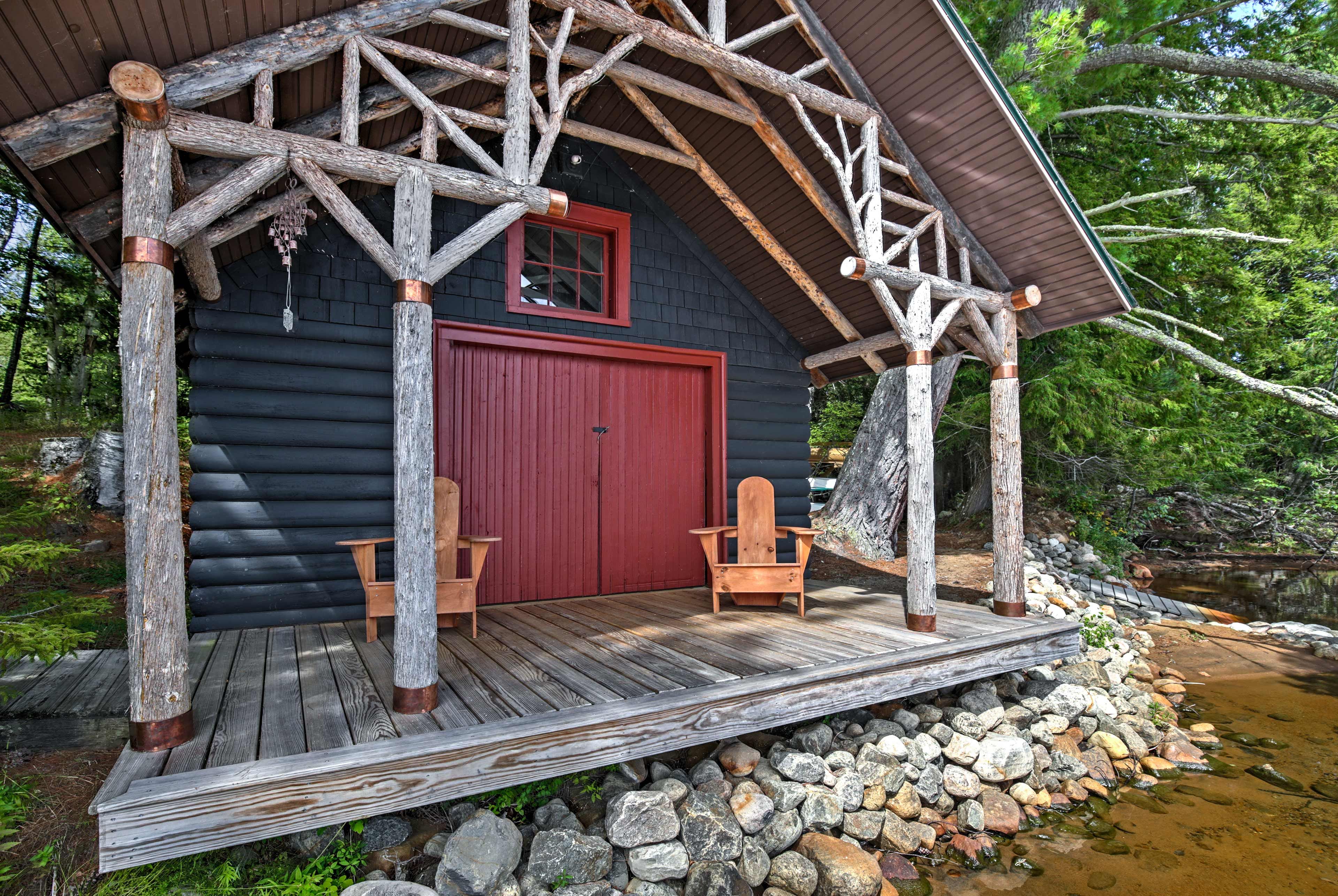 The boat house is also on the property.