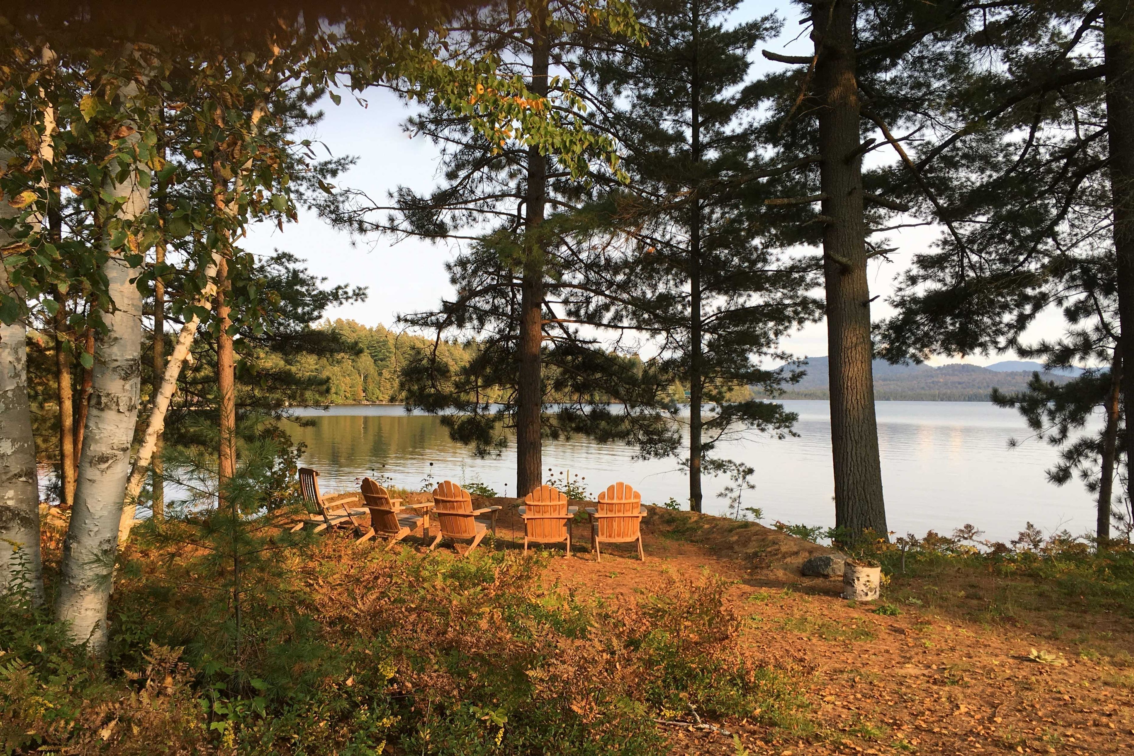 Evenings are best spent outdoors by the lake.