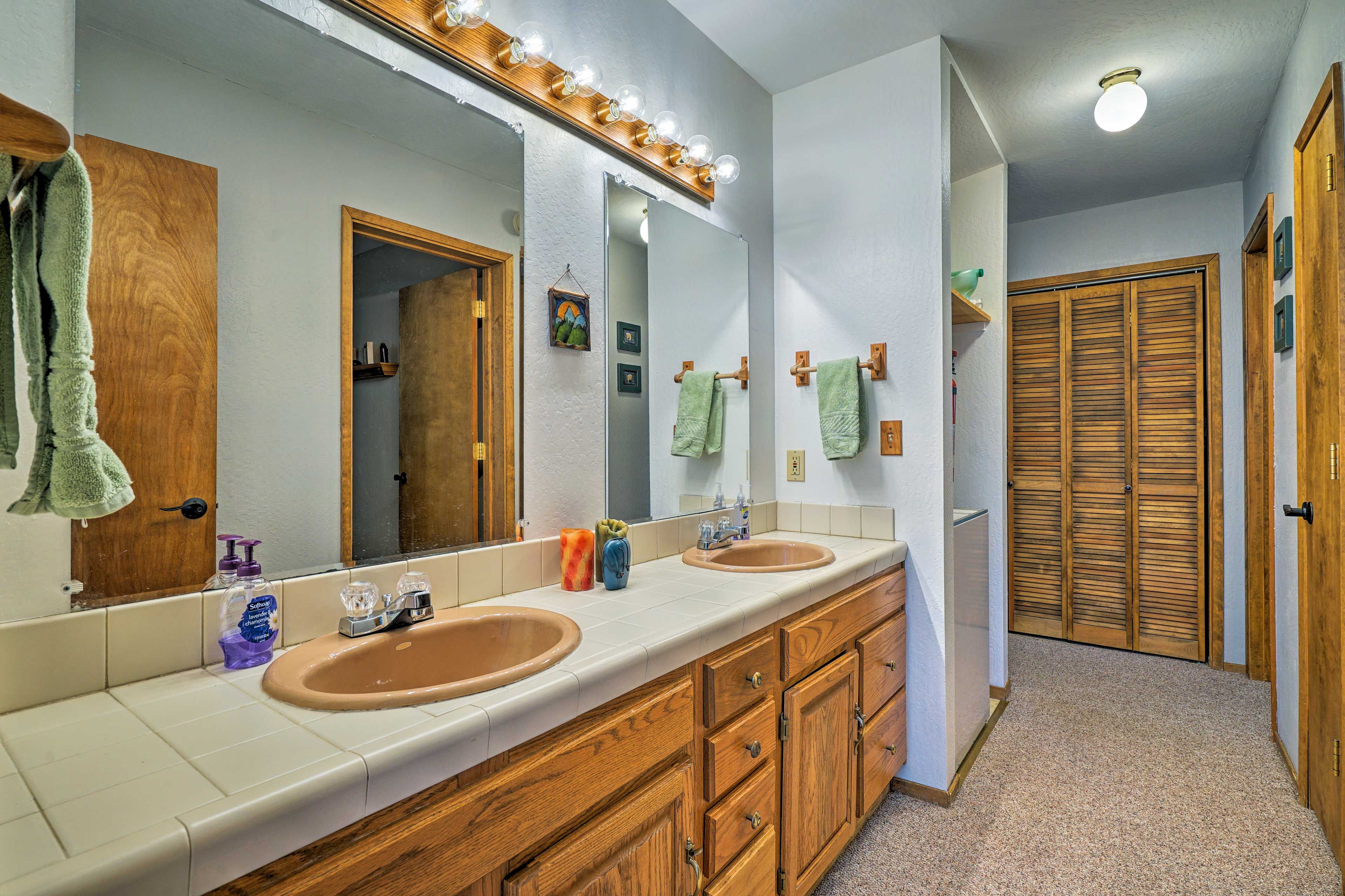 The large second bathroom is located on the ground floor for many to share.