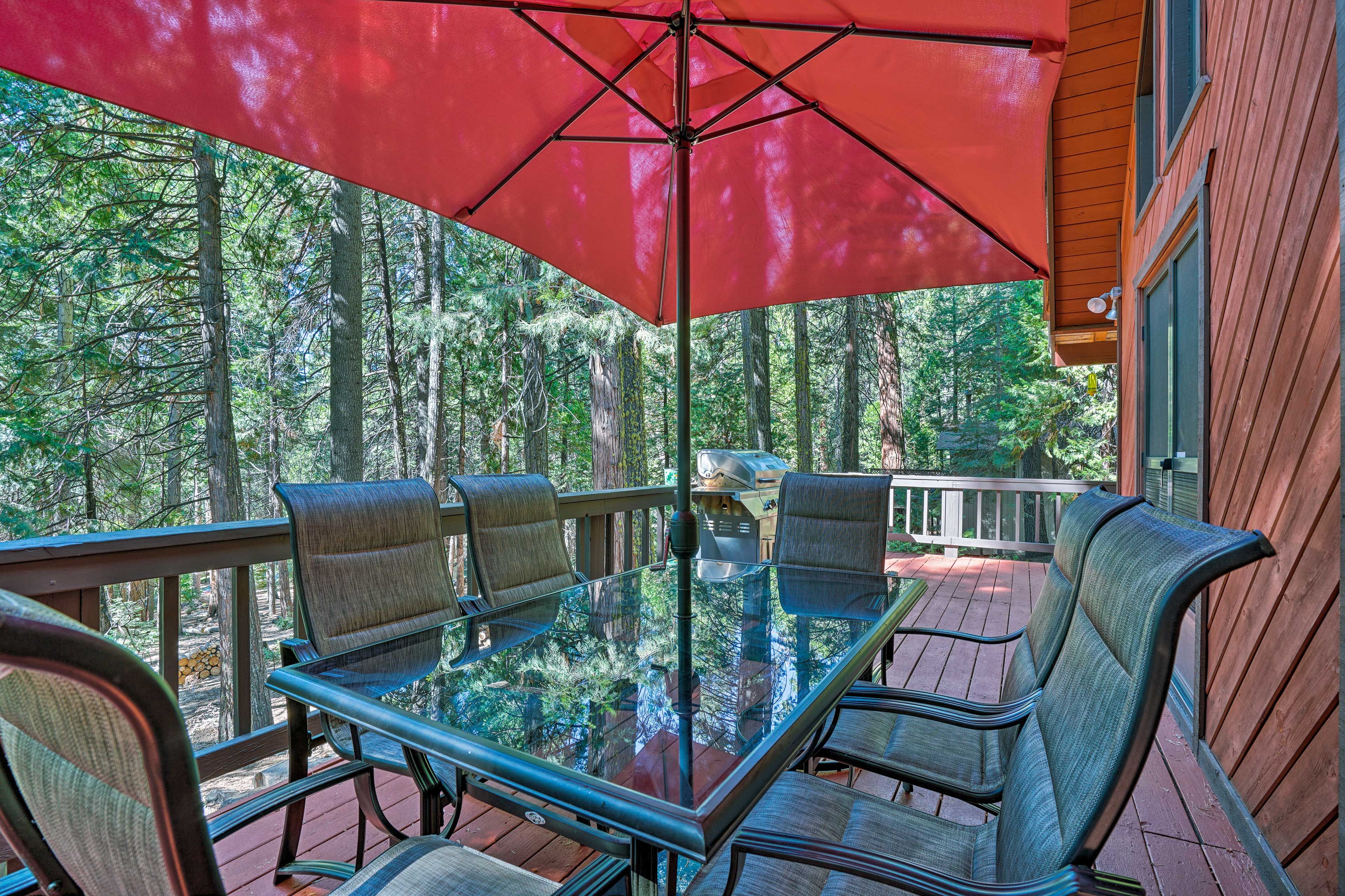 Feast al fresco at this lovely outdoor dining table.