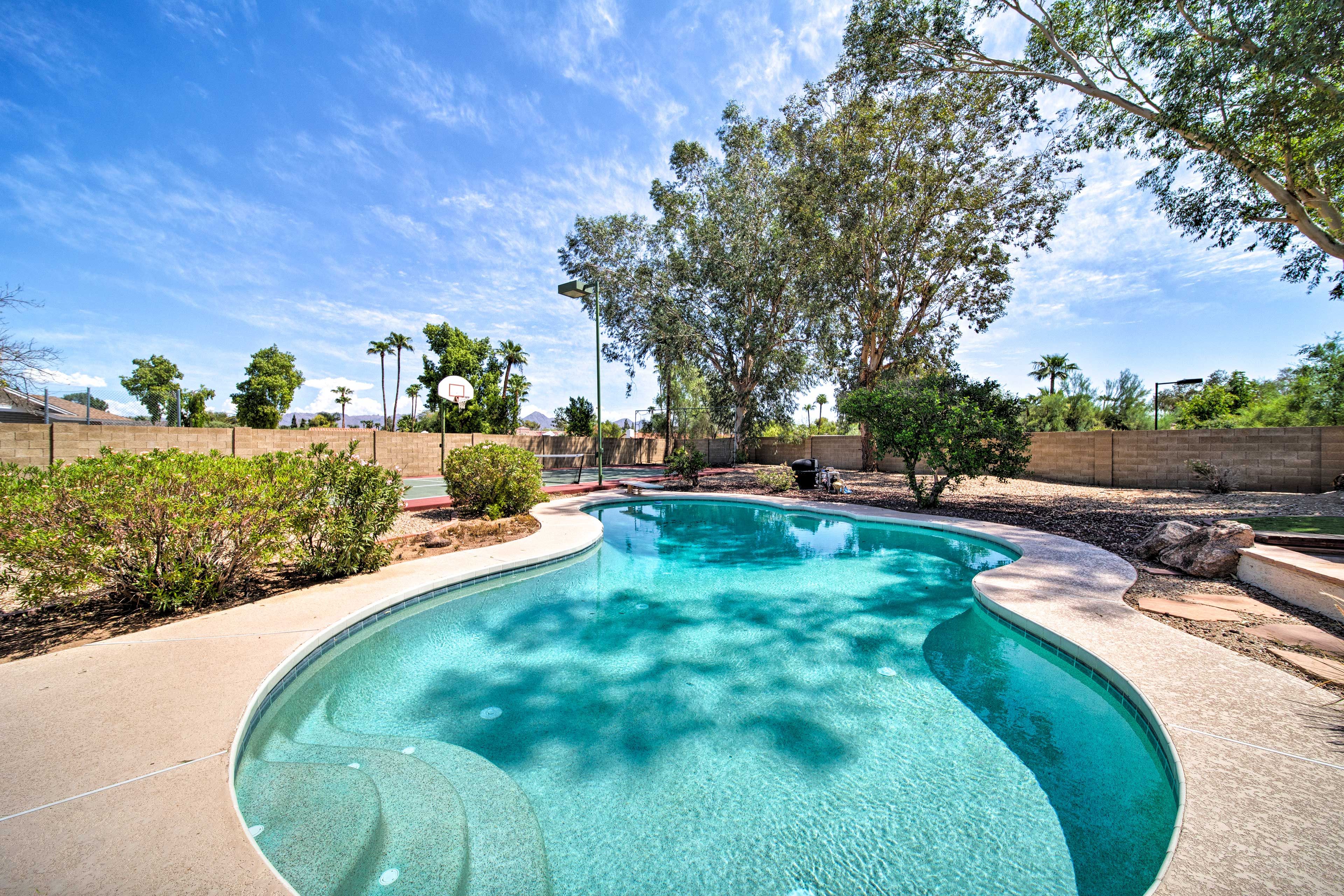 Your kiddos will love jumping in the large in-ground pool!