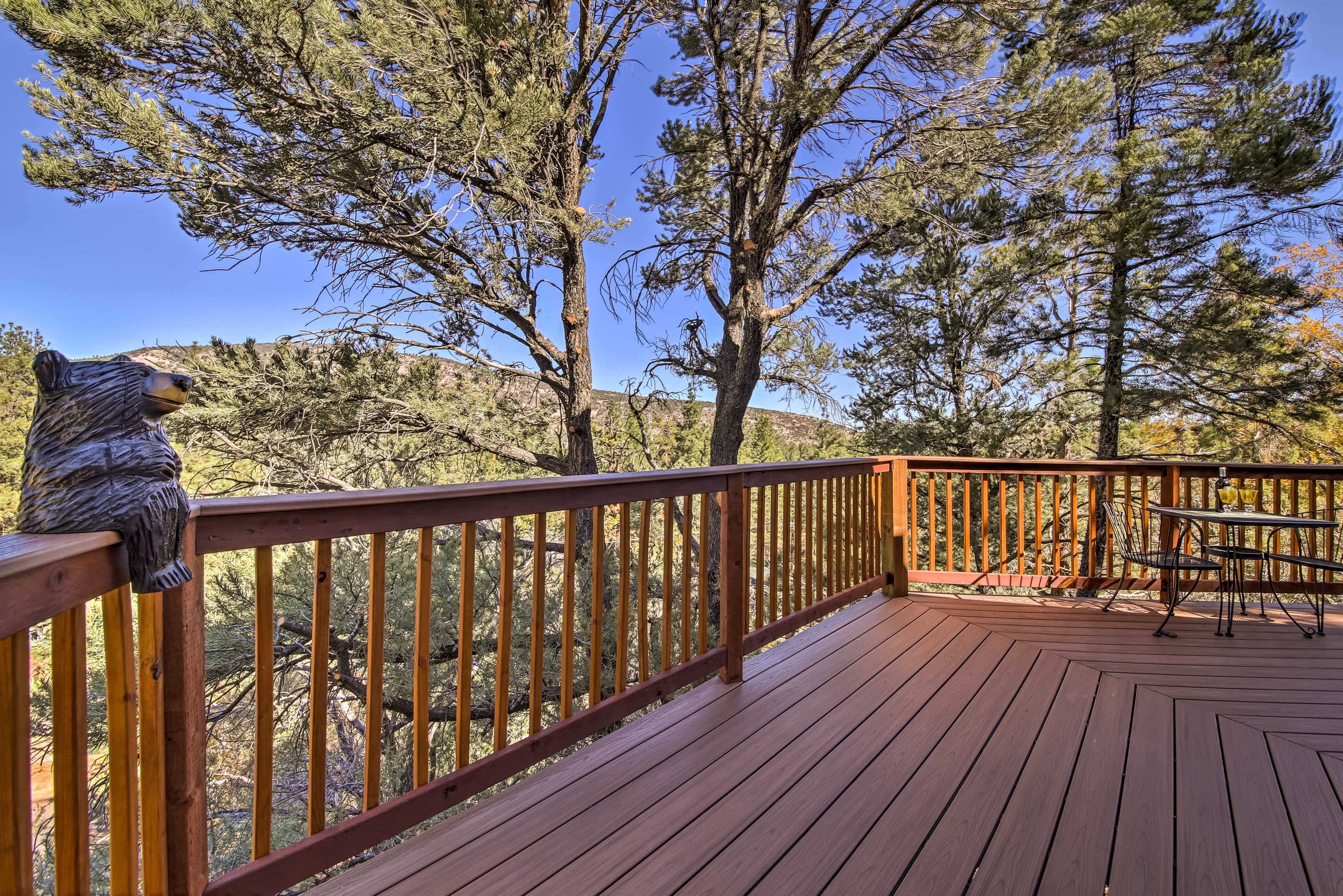 Spacious Deck | Outdoor Dining | Mountain Views